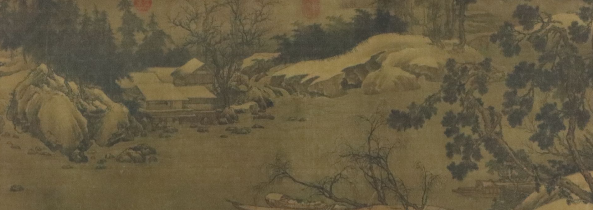 Collotype of Chinese Scroll Painting "Streams and Hills Under Fresh Snow"