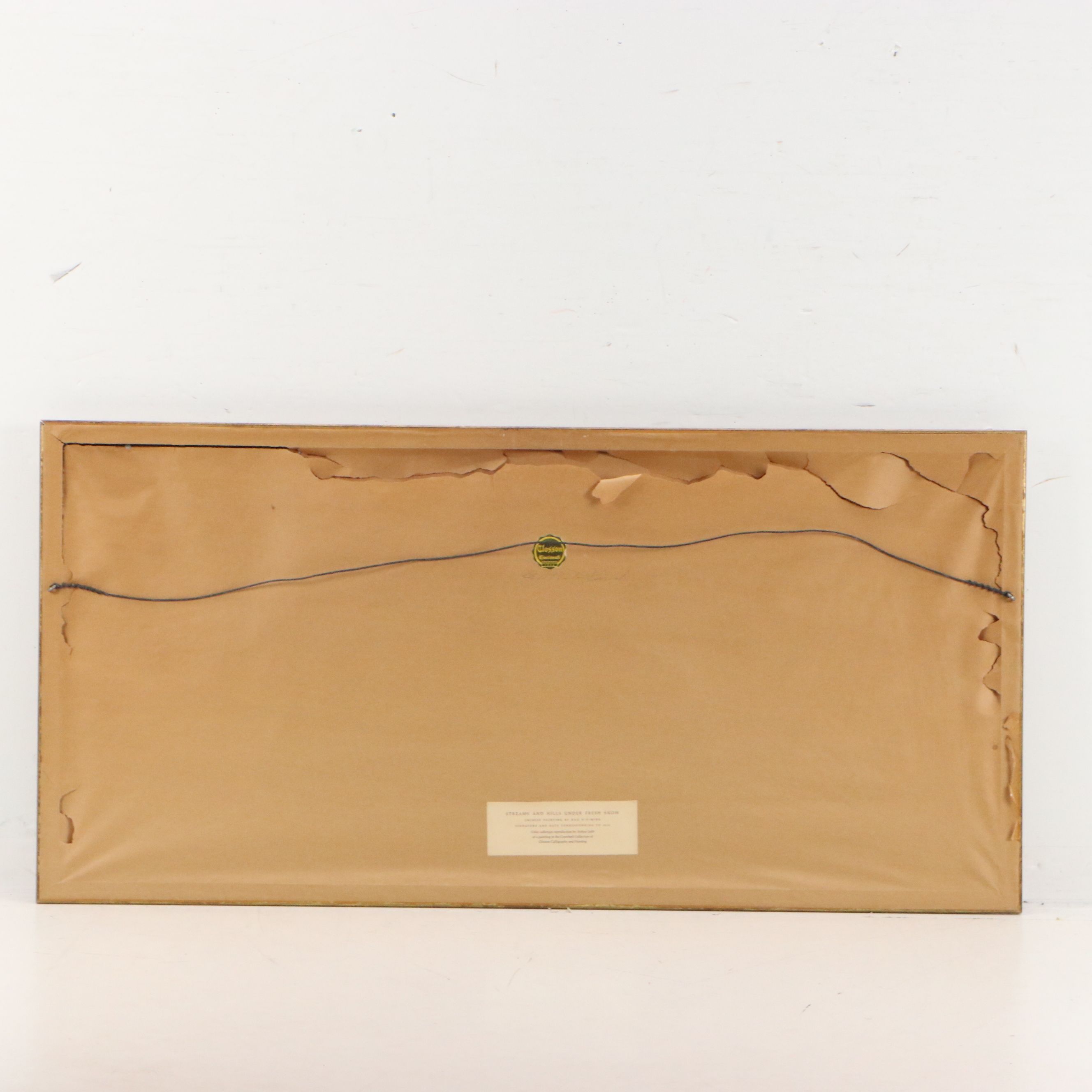 Collotype of Chinese Scroll Painting "Streams and Hills Under Fresh Snow"