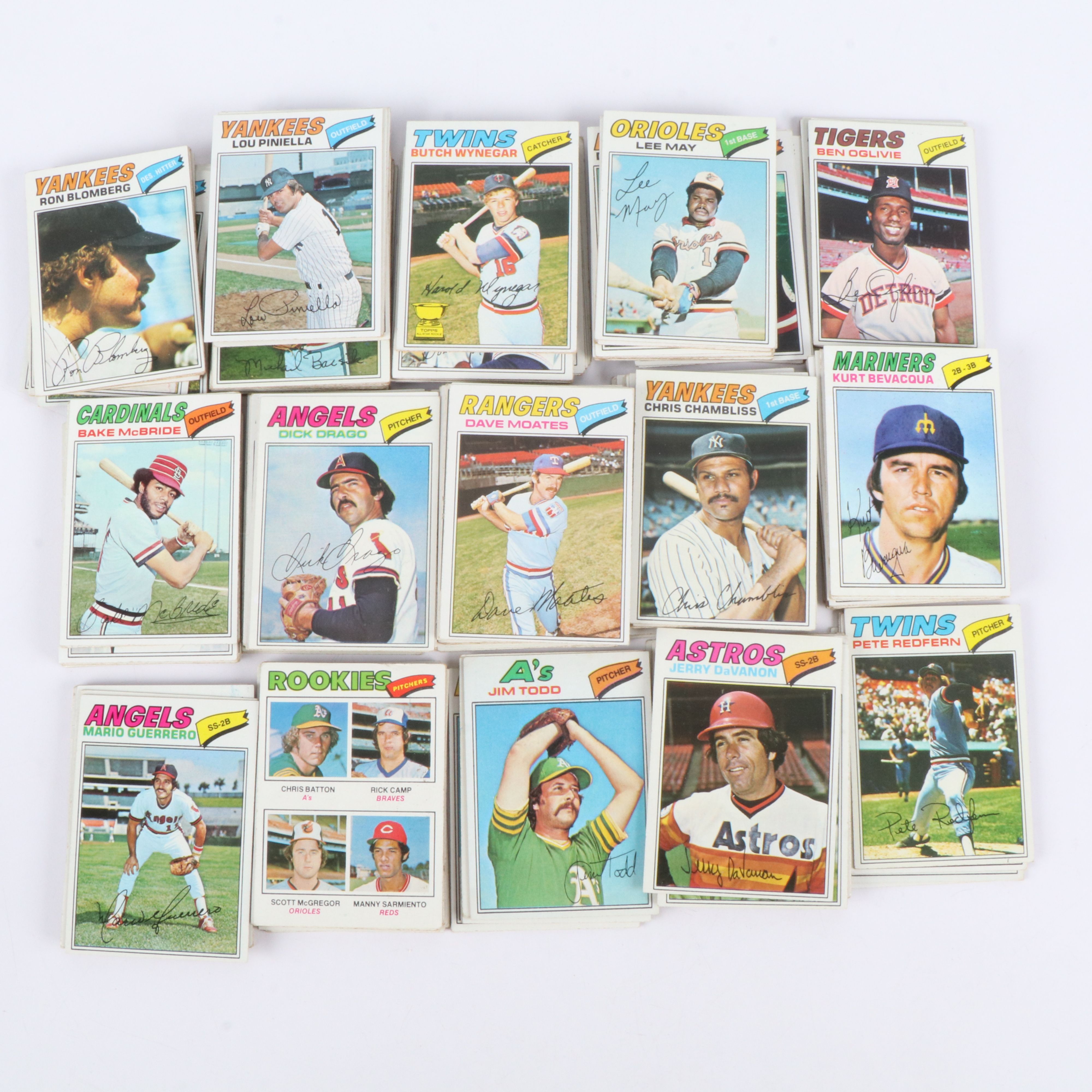 1977 Topps Complete Baseball Card Set Featuring Andre Dawson Rookie and More