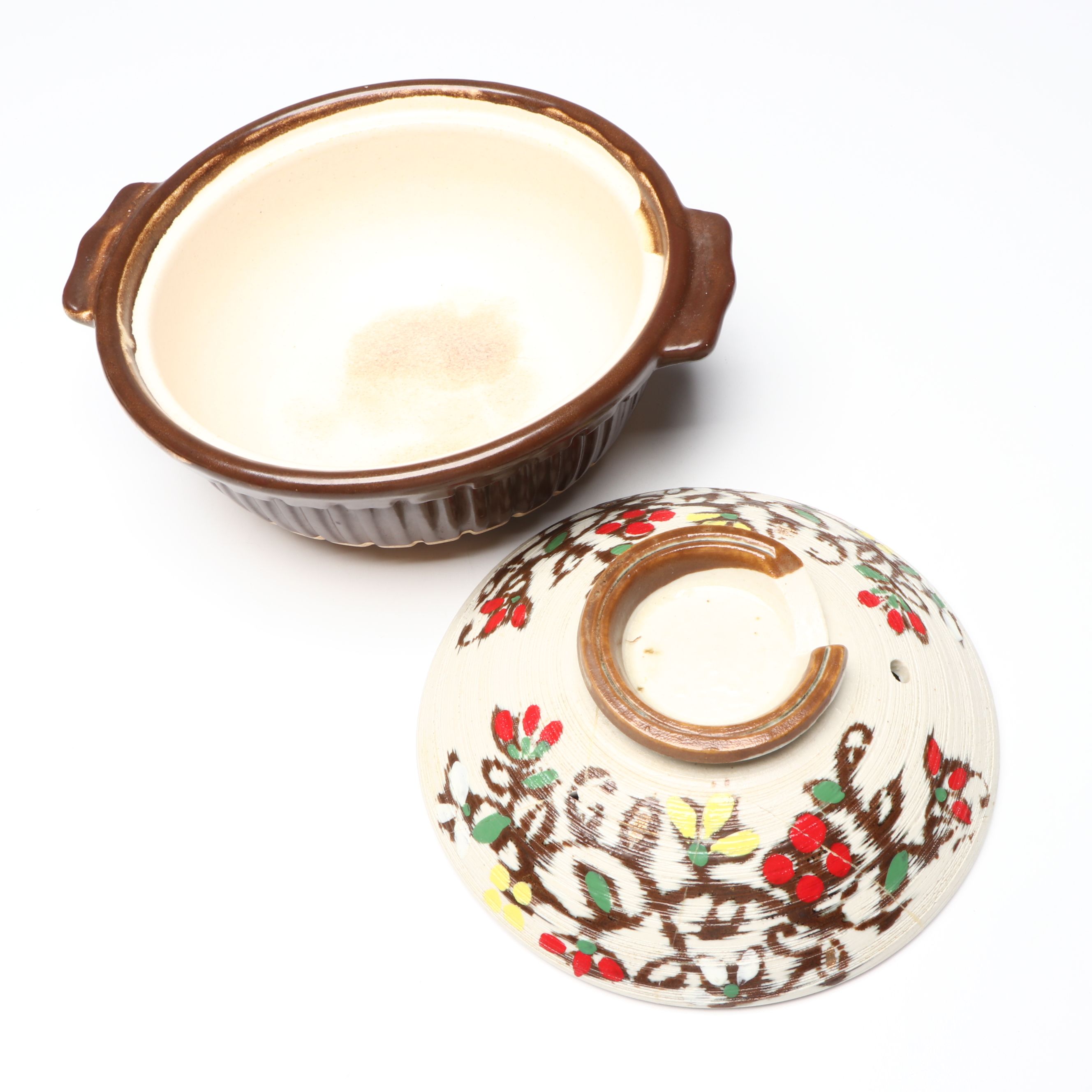 Japanese Ginpo and Other Hand-Painted Ceramic "Chikusa" Clay Pots