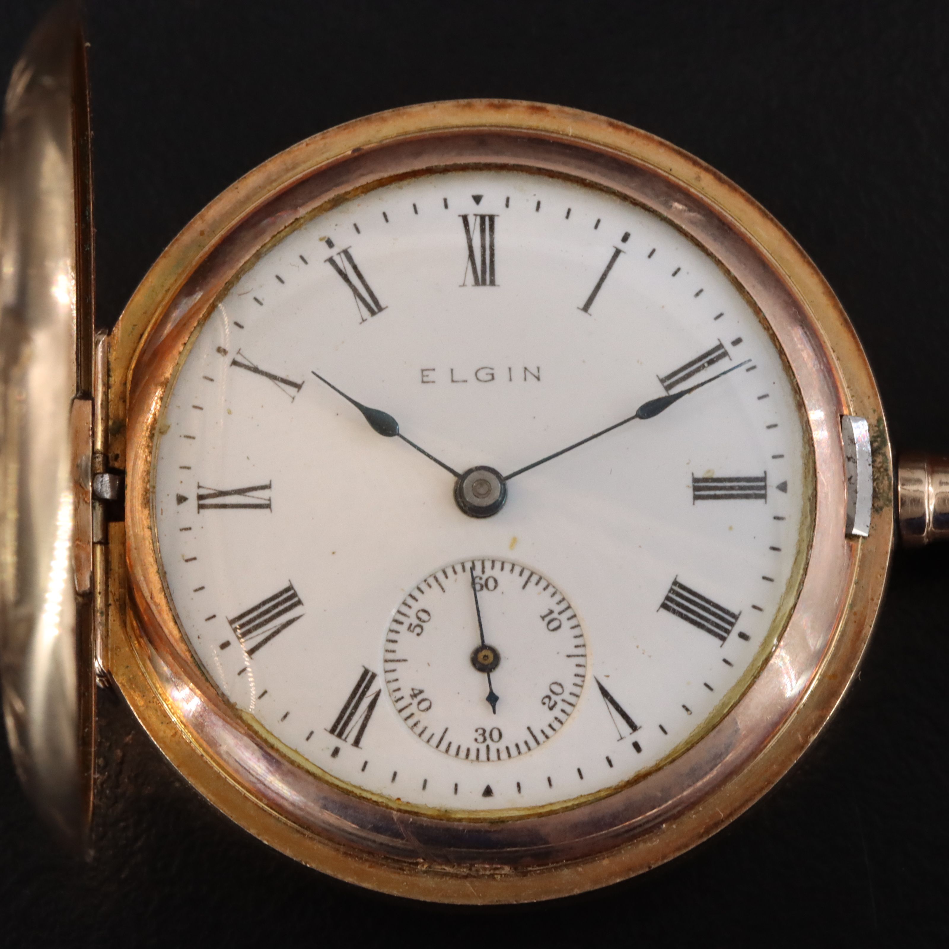 1912 Elgin Gold Filled Hunting Case Pocket Watch Pendant