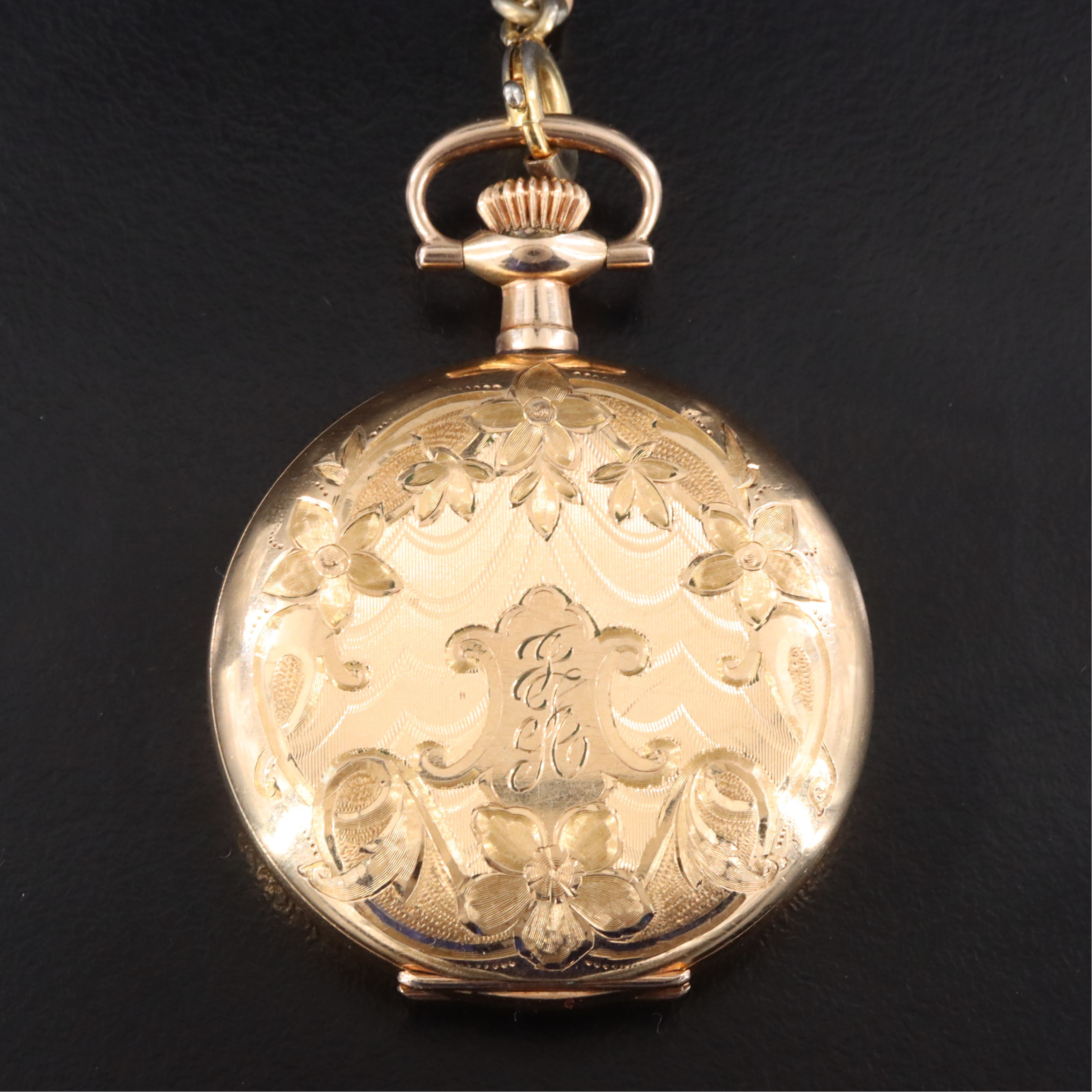 1912 Elgin Gold Filled Hunting Case Pocket Watch Pendant