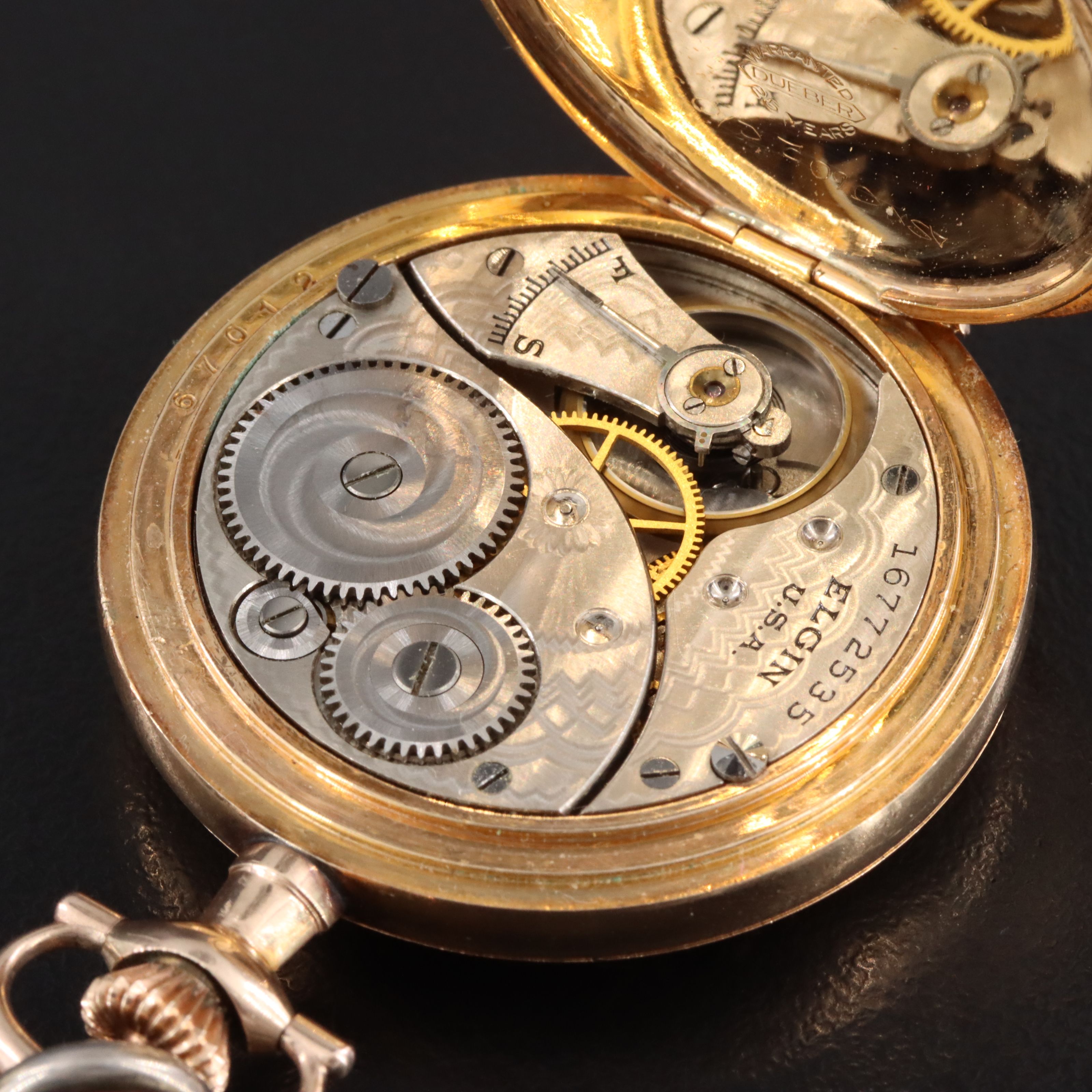 1912 Elgin Gold Filled Hunting Case Pocket Watch Pendant