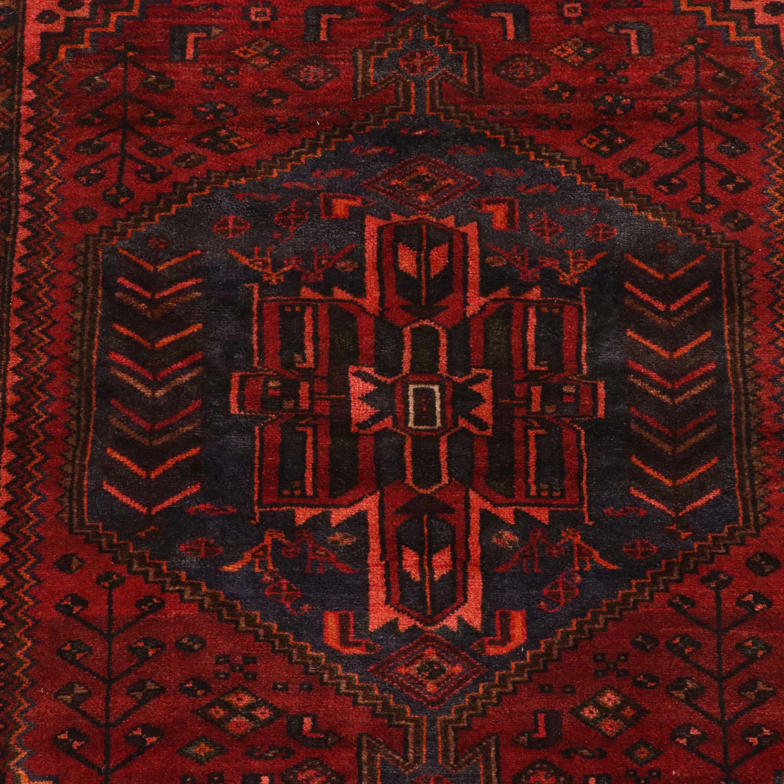 4'4 x 7'10 Hand-Knotted Persian Hamadan Area Rug