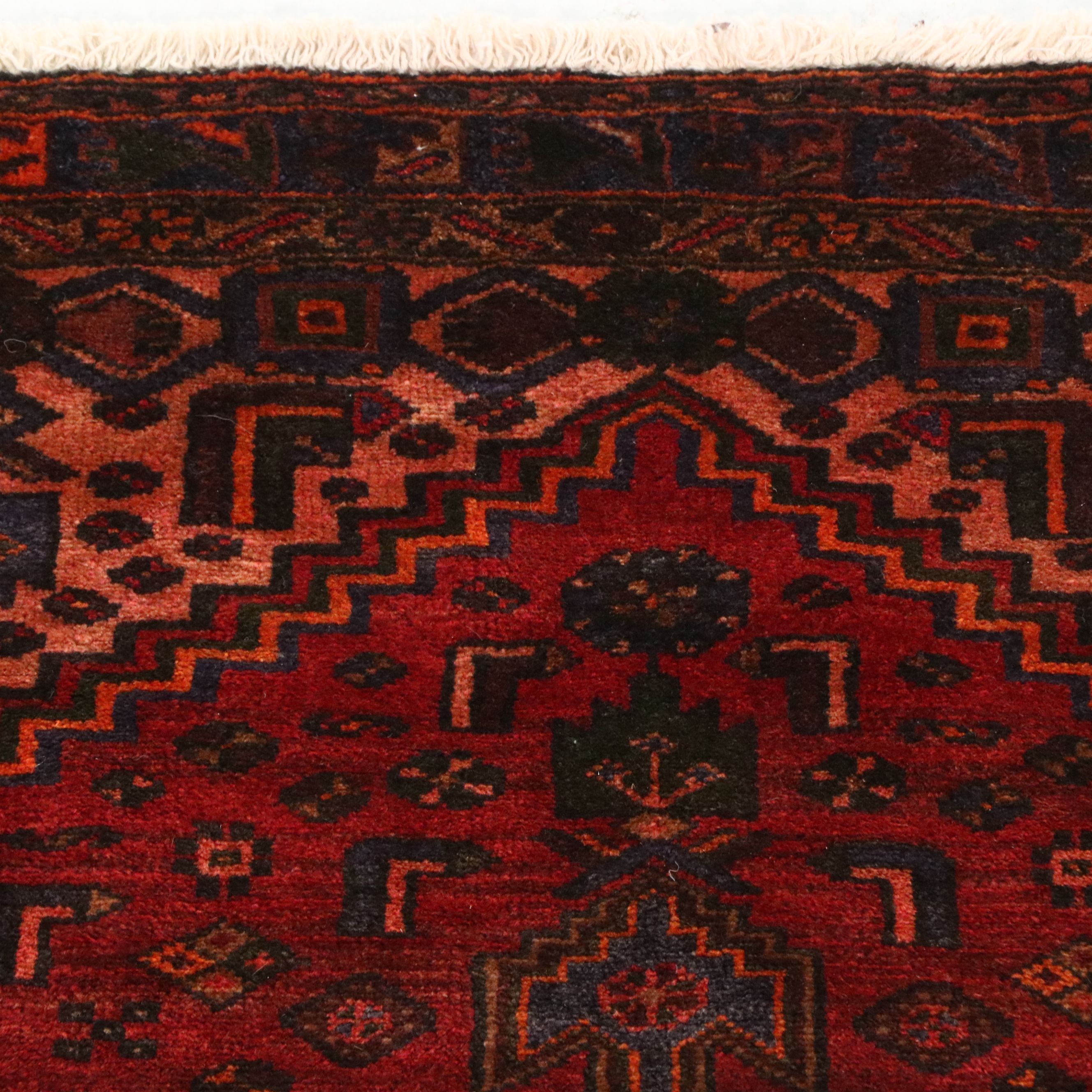 4'4 x 7'10 Hand-Knotted Persian Hamadan Area Rug