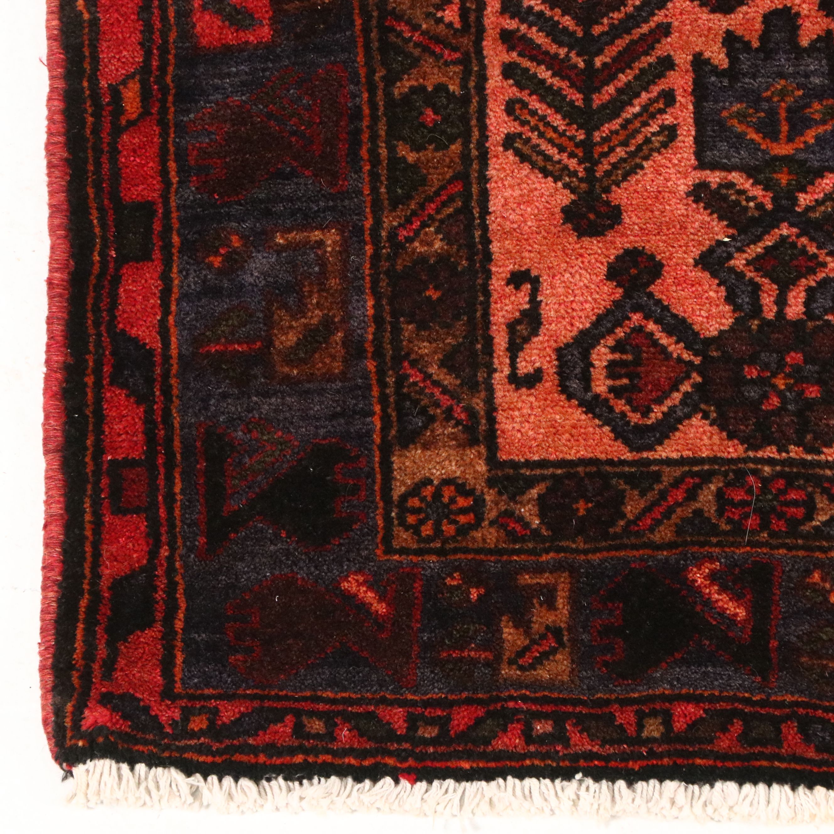 4'4 x 7'10 Hand-Knotted Persian Hamadan Area Rug