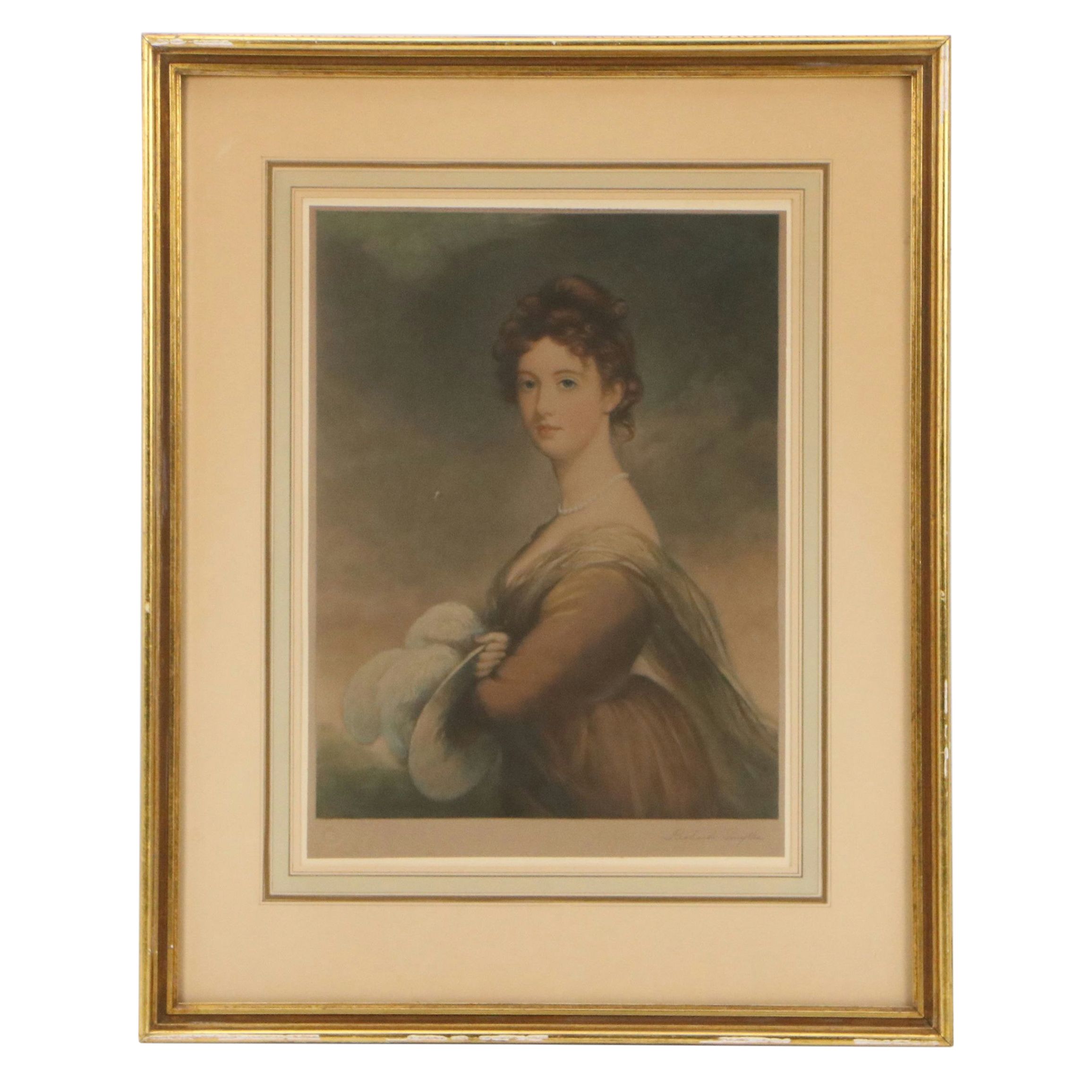 After Sir Thomas Lawrence Mezzotint Portrait of Lady Emily Cowper, 1919