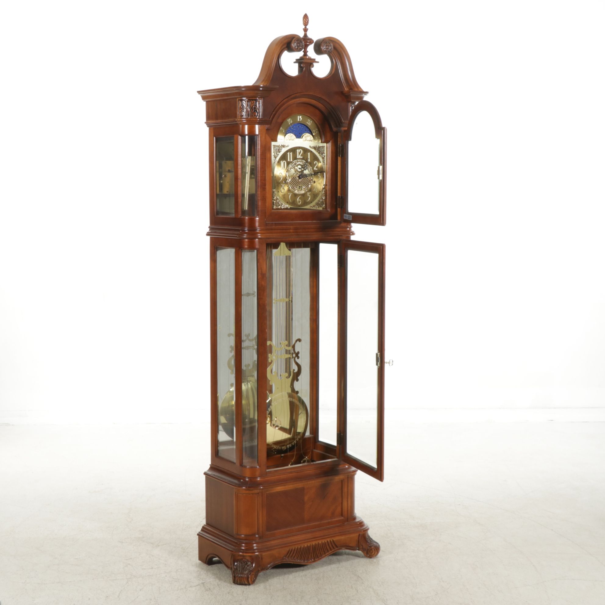 Ridgeway Federal Style Mahogany Cased Grandfather Clock