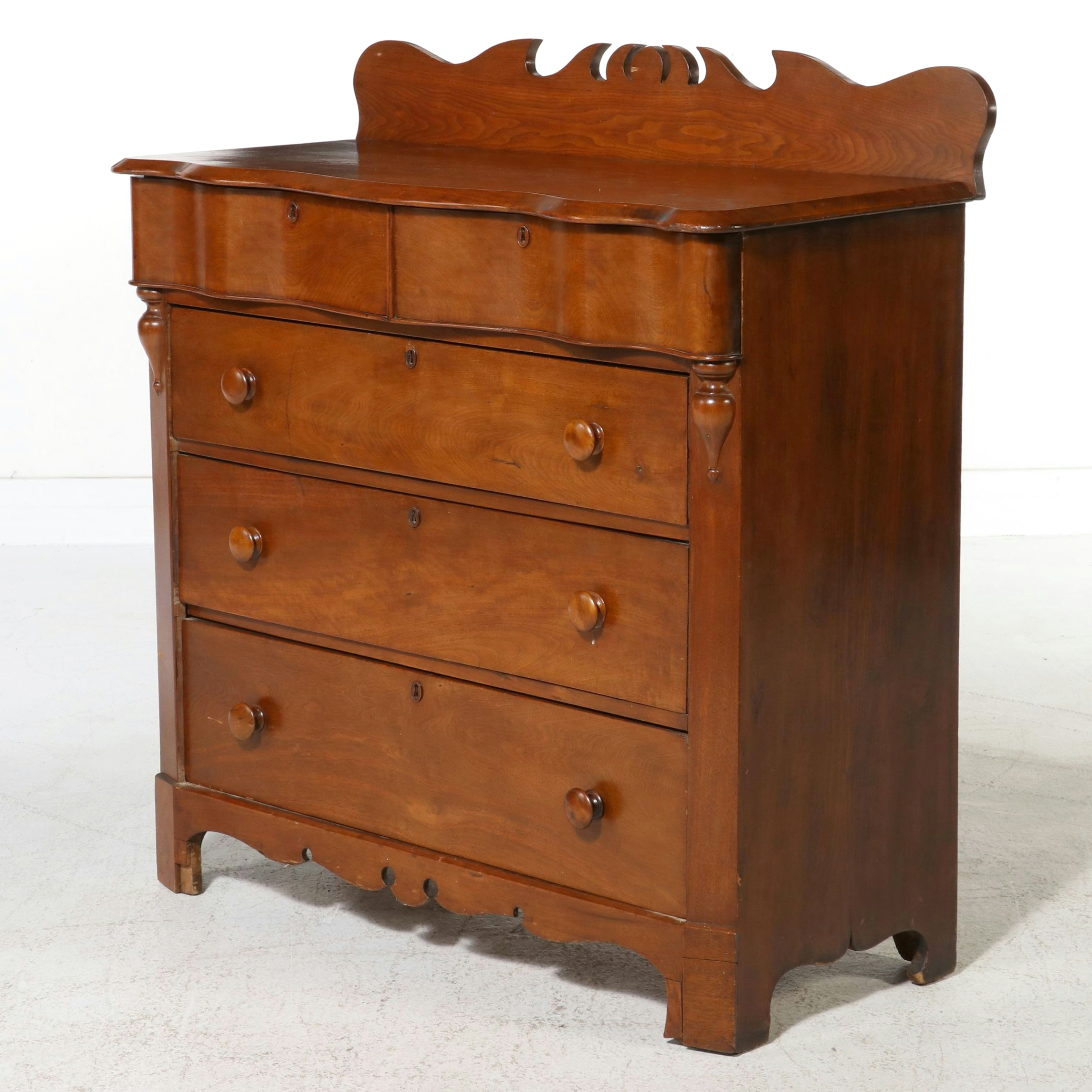 American Empire Mahogany and Cherry Chest of Drawers, Circa 1840