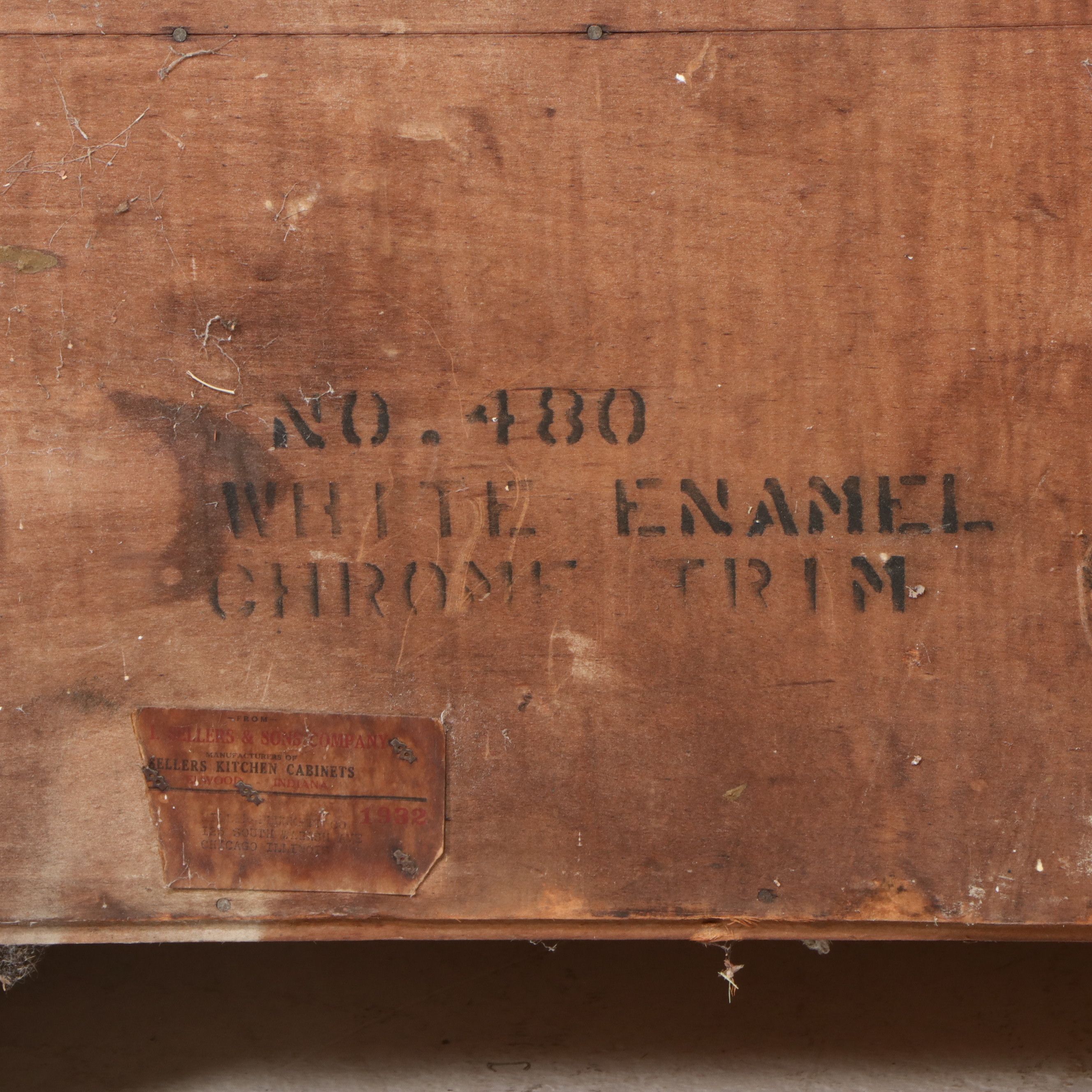 G.I. Sellers & Sons Company Kitchen Cabinet Base, No. 480, 1932