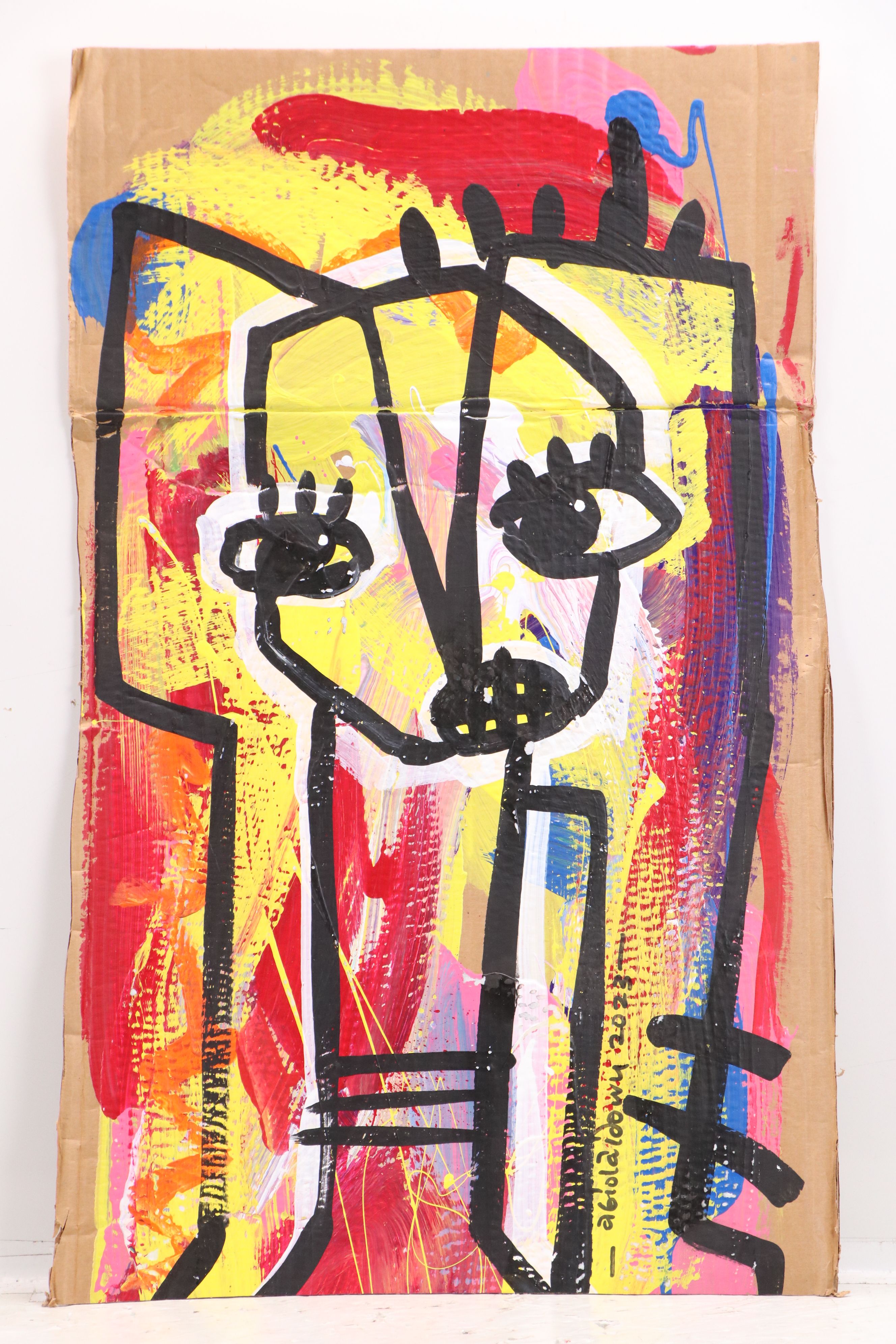 Abiola Idowu Acrylic Paintings "Human" and More, 2023