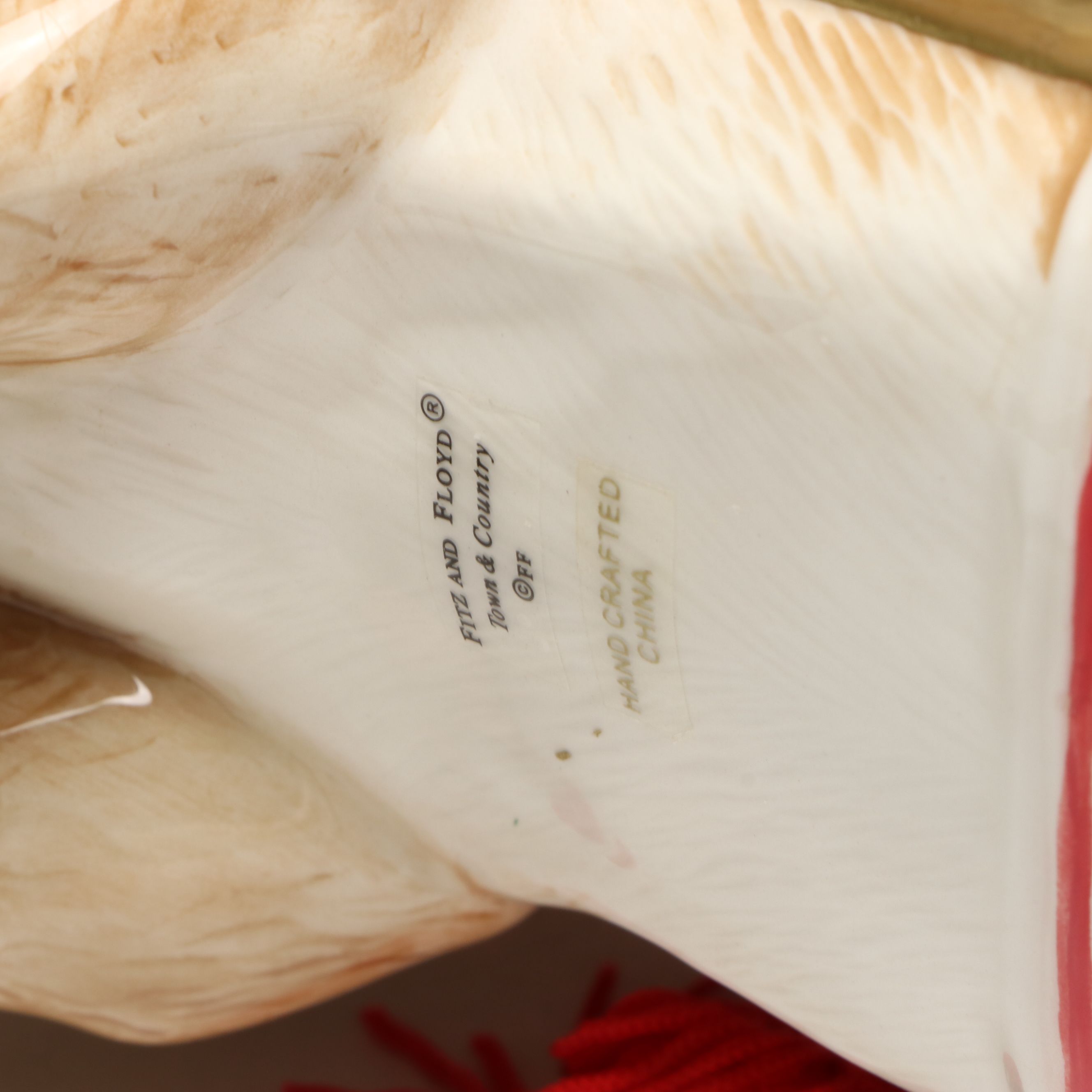 Fitz & Floyd "Town & Country" Ceramic Christmas Reindeer Figurine