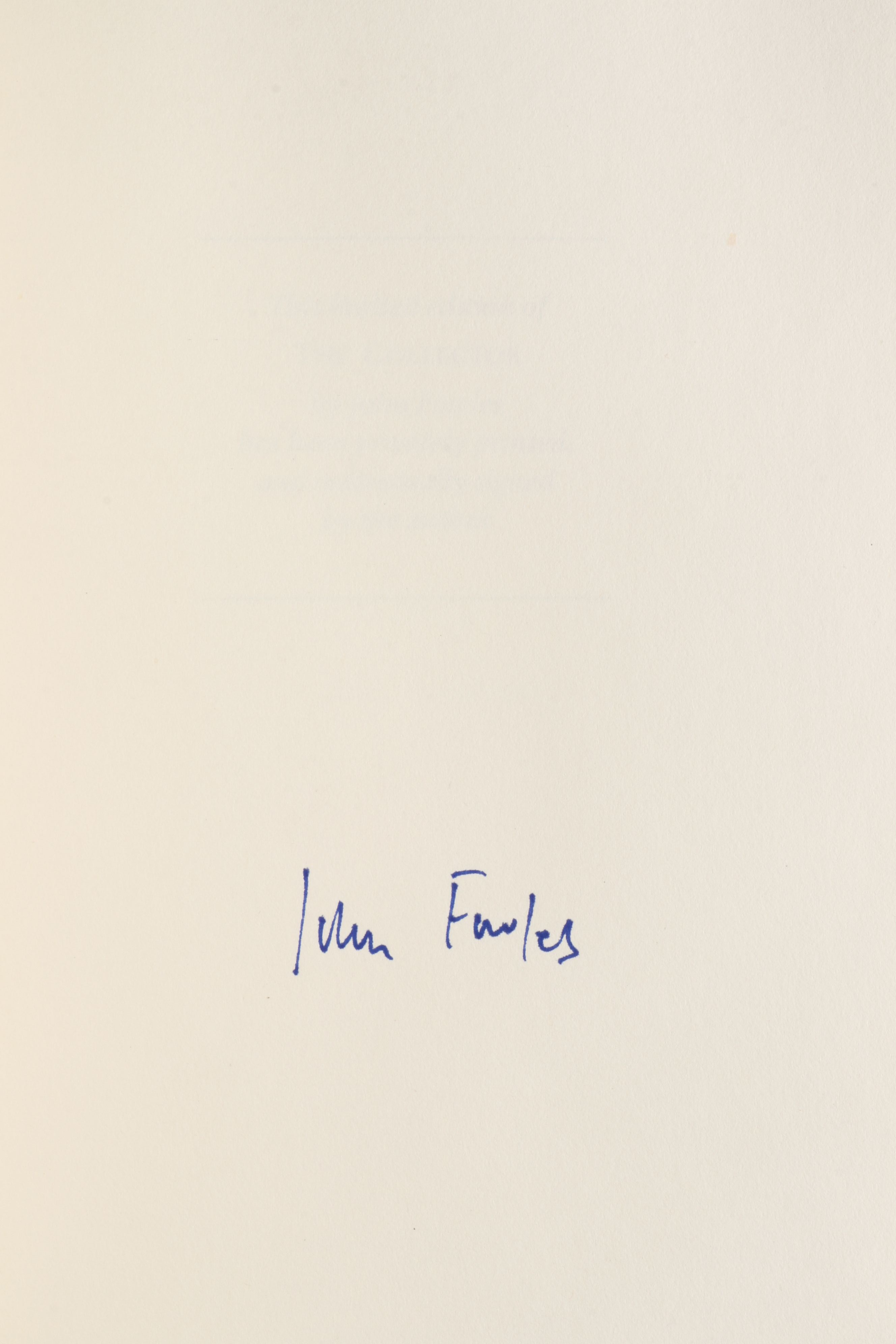 Franklin Library Signed "The Collector" by John Fowles, 1982