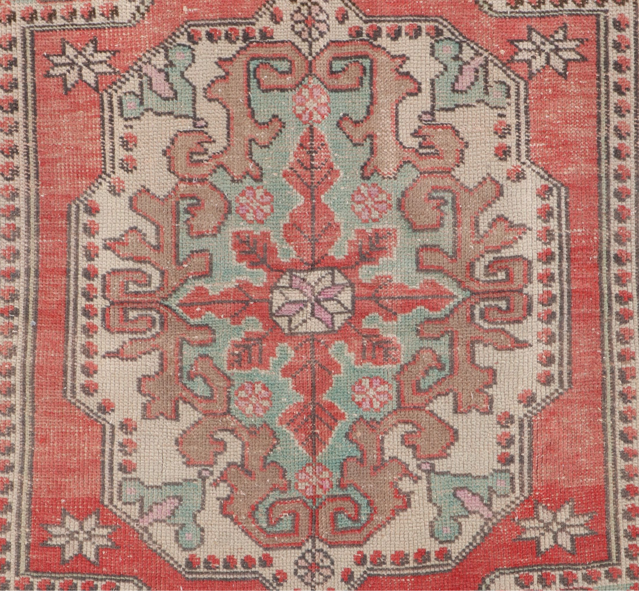 4'4 x 7'3 Hand-Knotted Turkish Anatolian Area Rug