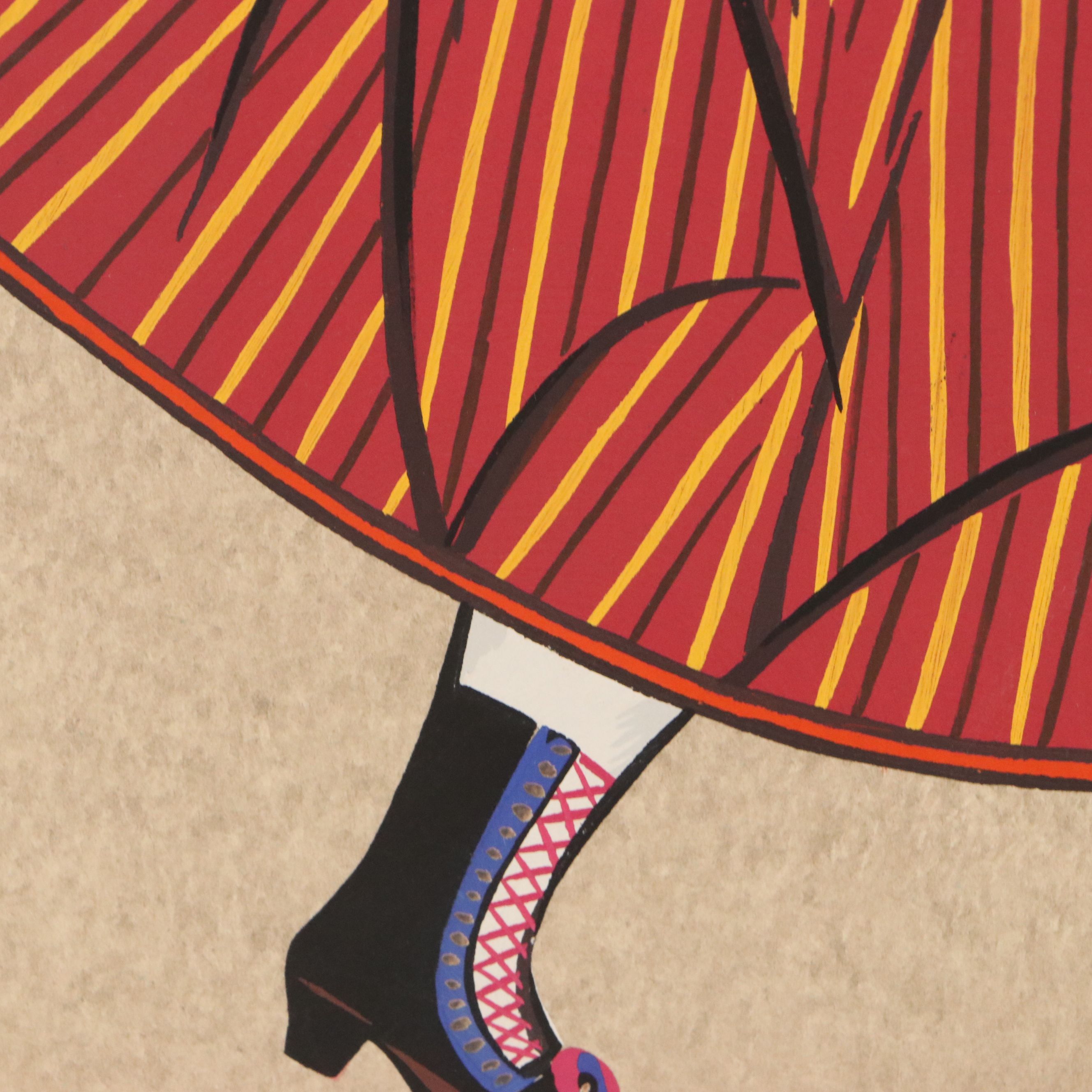 Zofia Stryjeńska Gouache Pochoir from "Polish Peasants Costumes," 1939