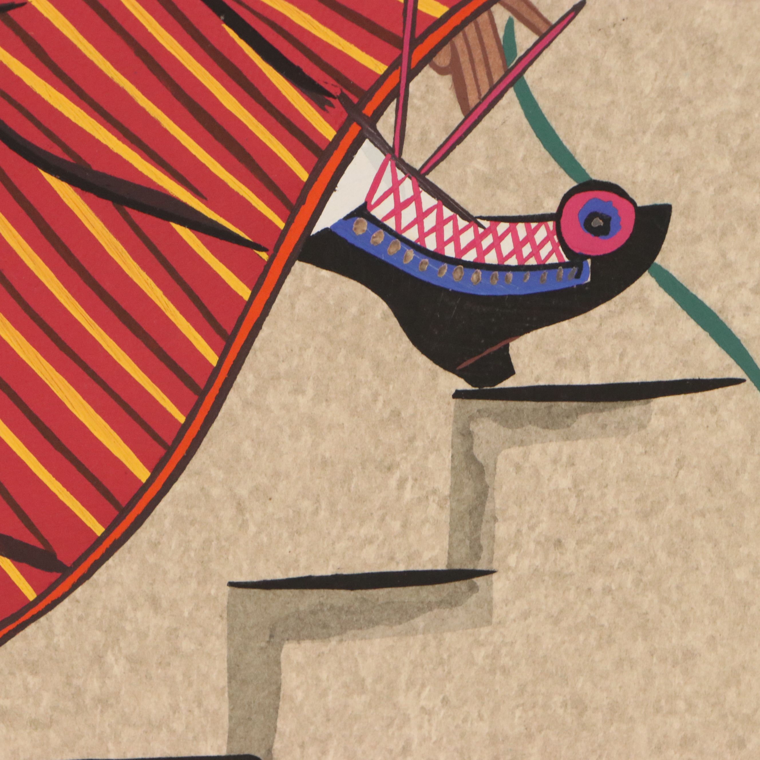 Zofia Stryjeńska Gouache Pochoir from "Polish Peasants Costumes," 1939