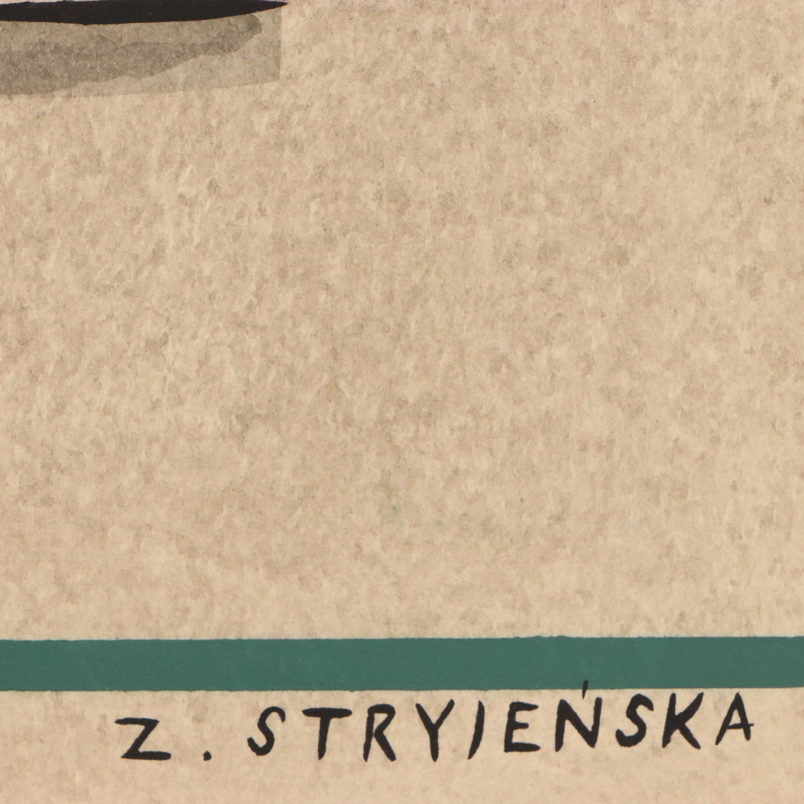 Zofia Stryjeńska Gouache Pochoir from "Polish Peasants Costumes," 1939