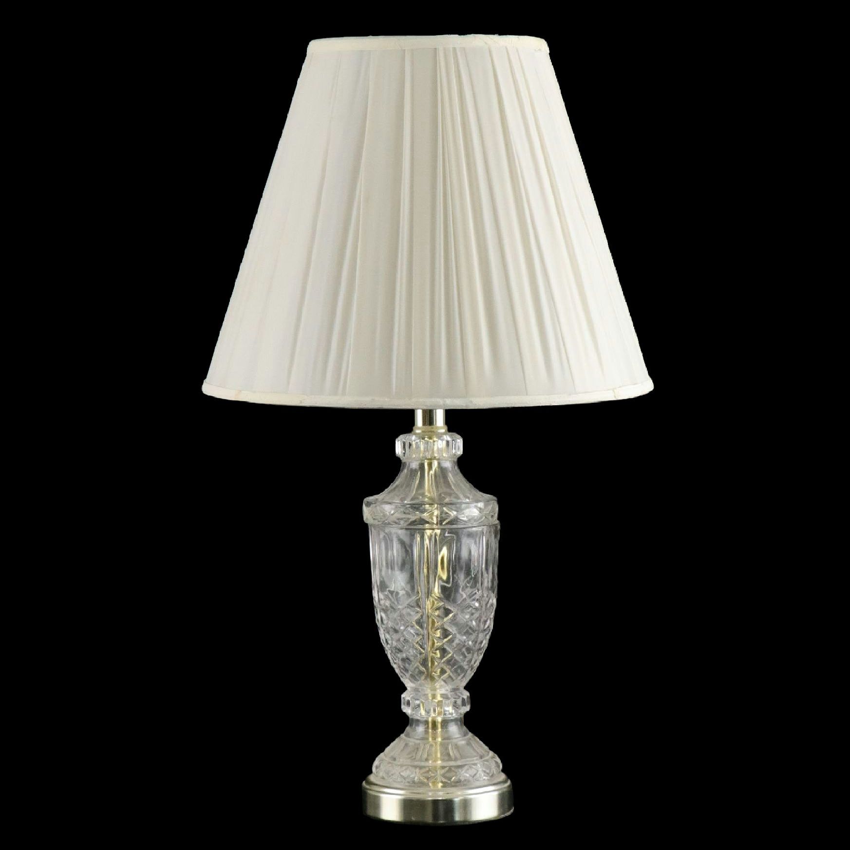 Pressed Glass Urn Table Lamp, Late 20th Century