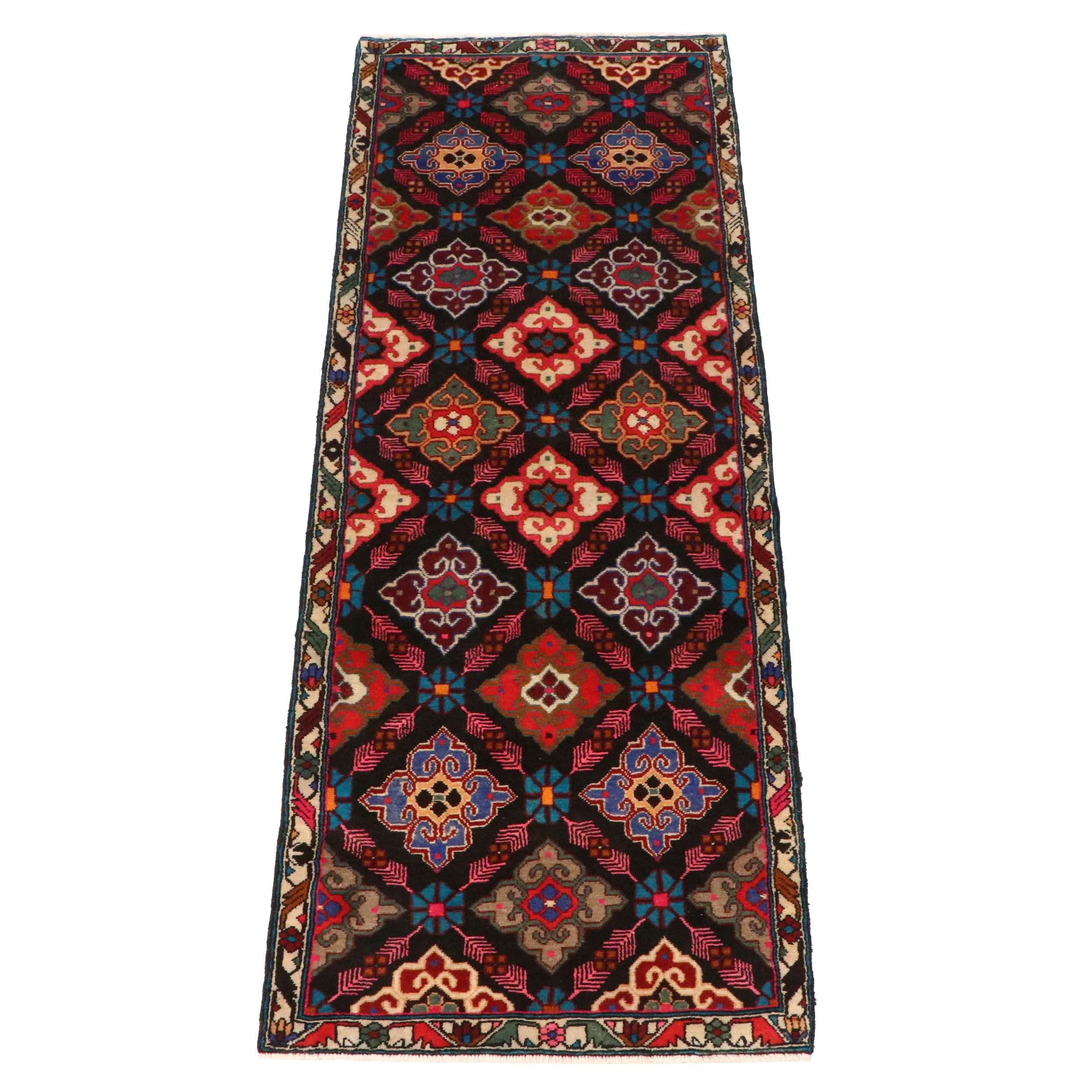 3'8 x 9'11 Hand-Knotted Persian Hamadan Long Rug