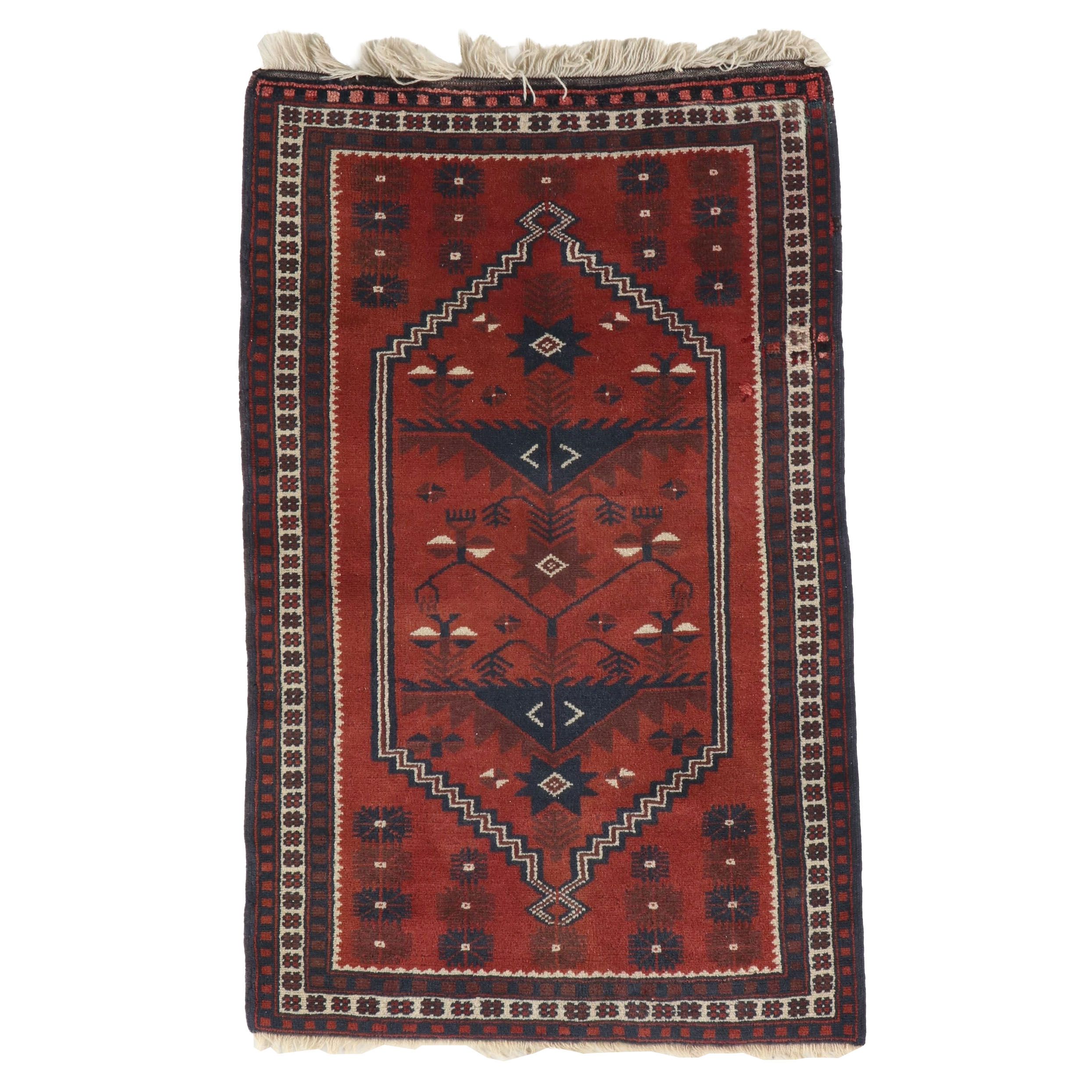2'8 x 4'6 Hand-Knotted Turkish Yağcıbedir Accent Rug