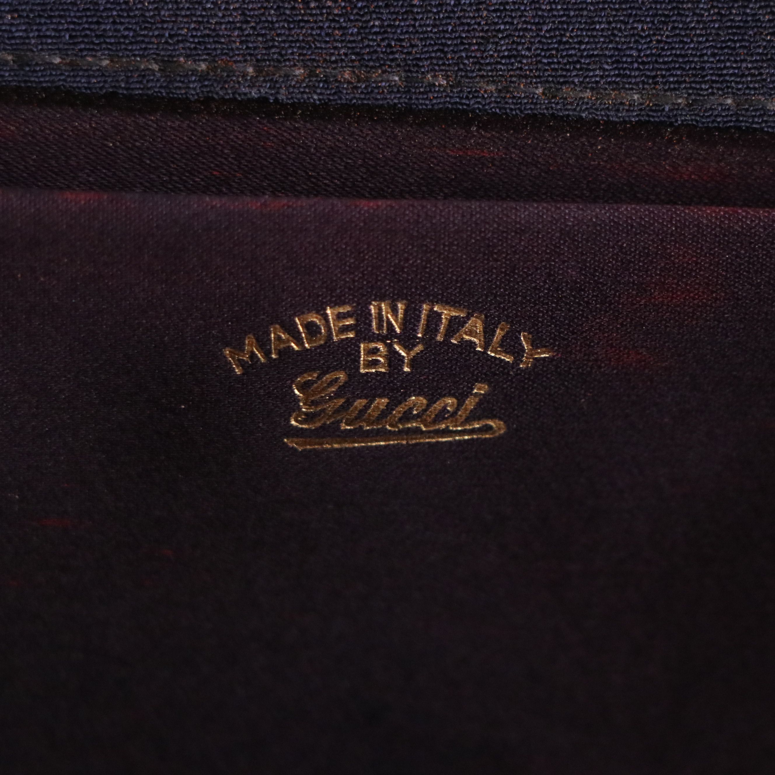 Gucci Navy Blue Velvet Foldover Shoulder Bag