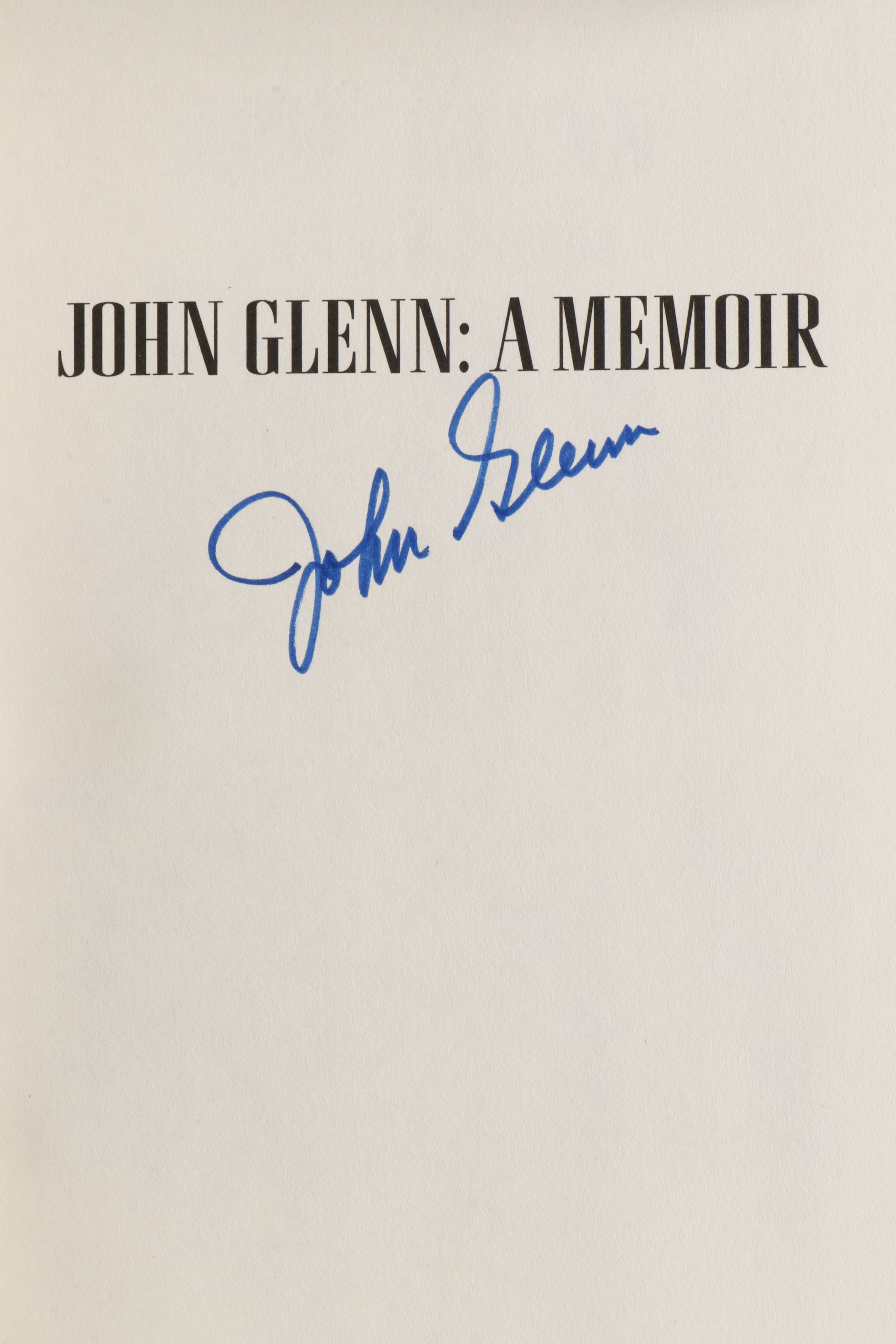 Signed First Printing "John Glenn: A Memoir" by John Glenn, 1999