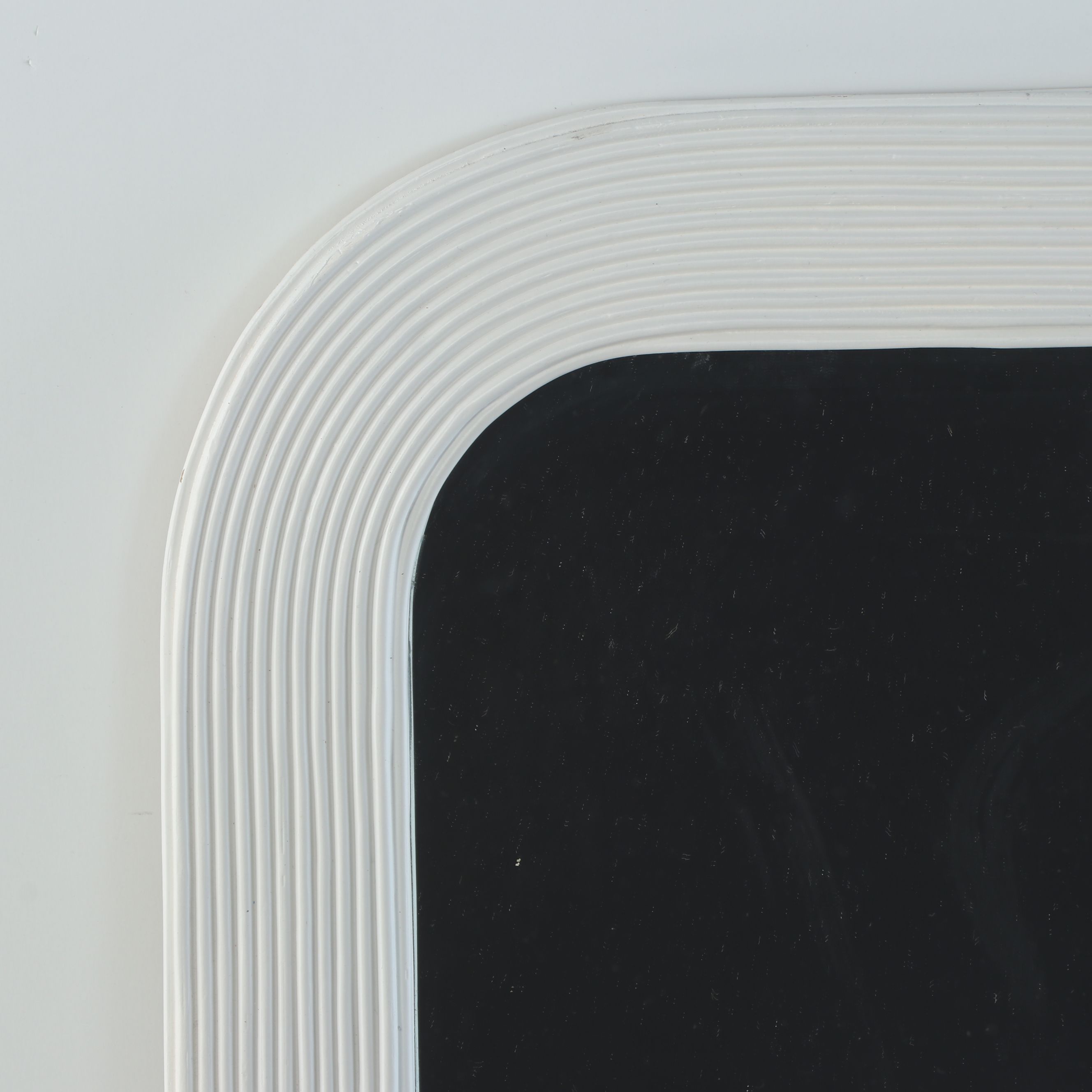 White Finish Rectangular Wall Mirror