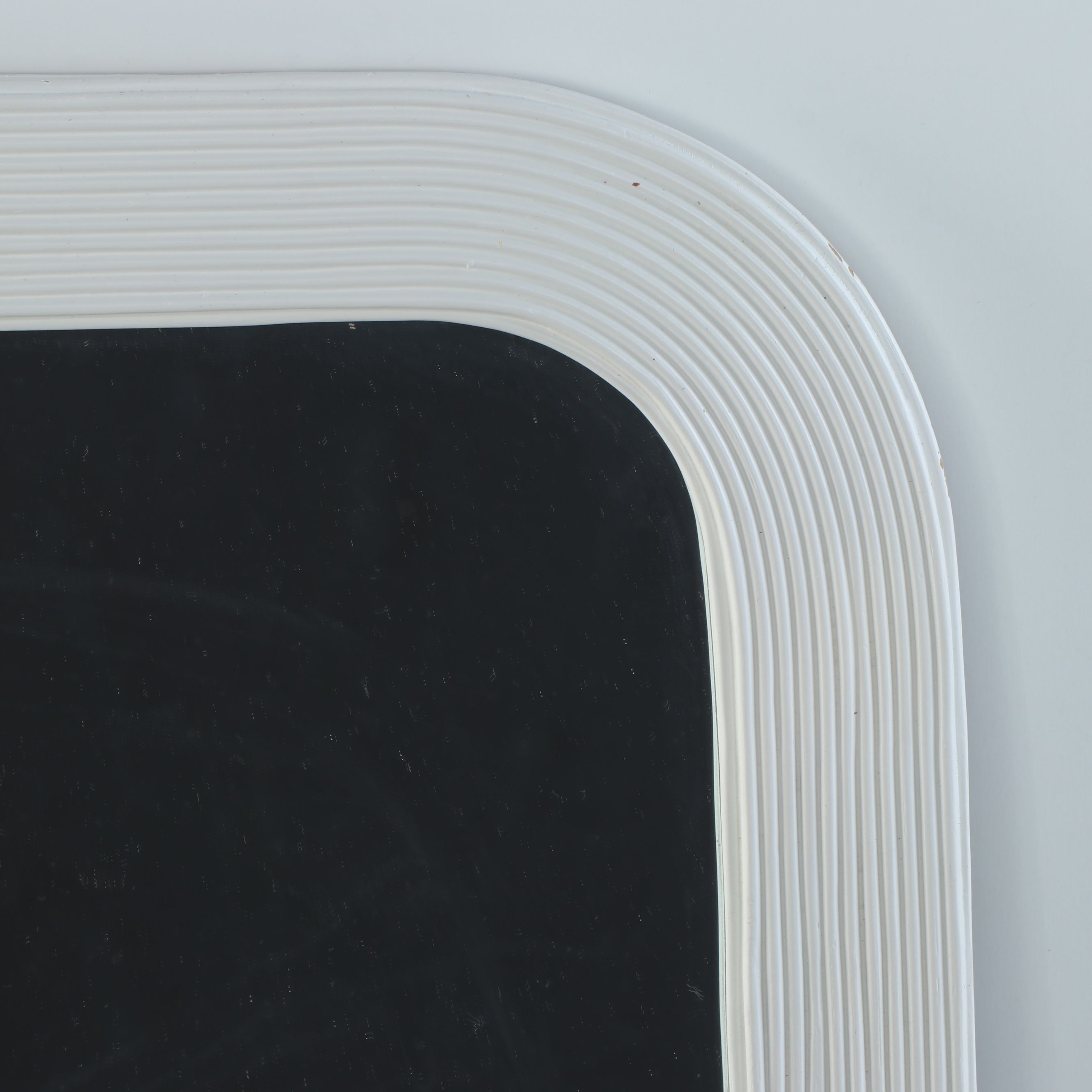 White Finish Rectangular Wall Mirror