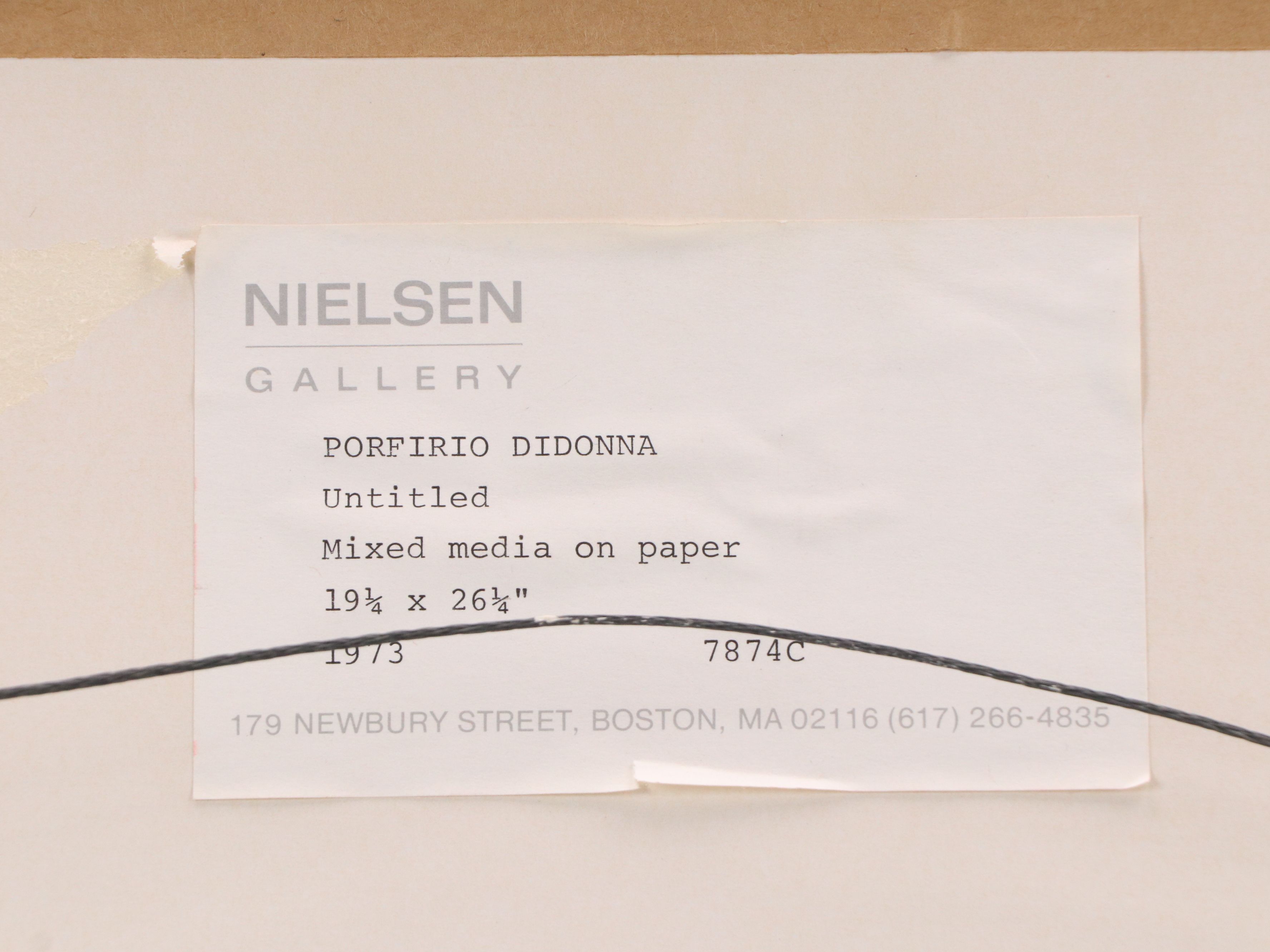 Porfirio DiDonna Mixed Media Print "Untitled," 1973