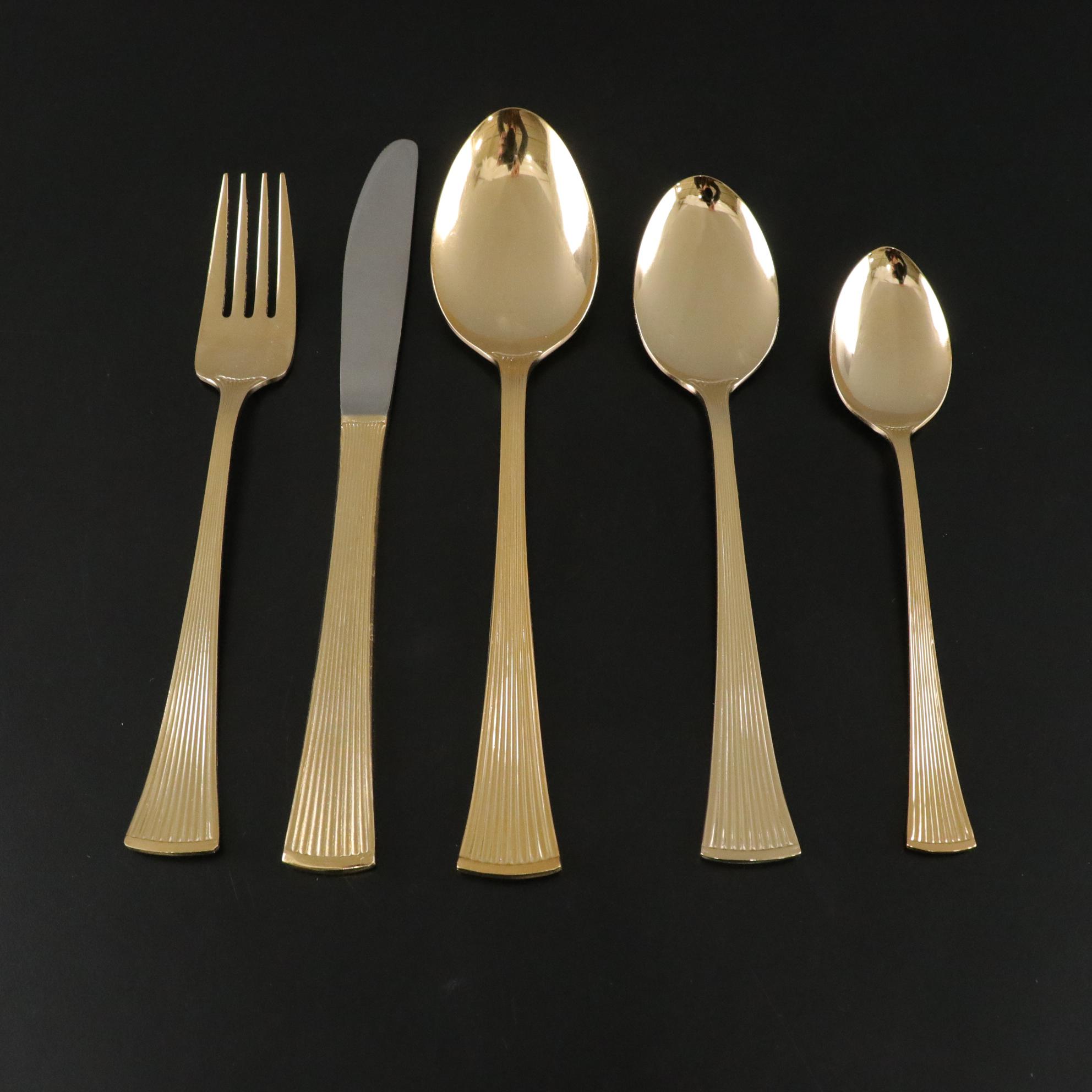 Barclay Geneve Golden Forks, Spoons & Butter Knives