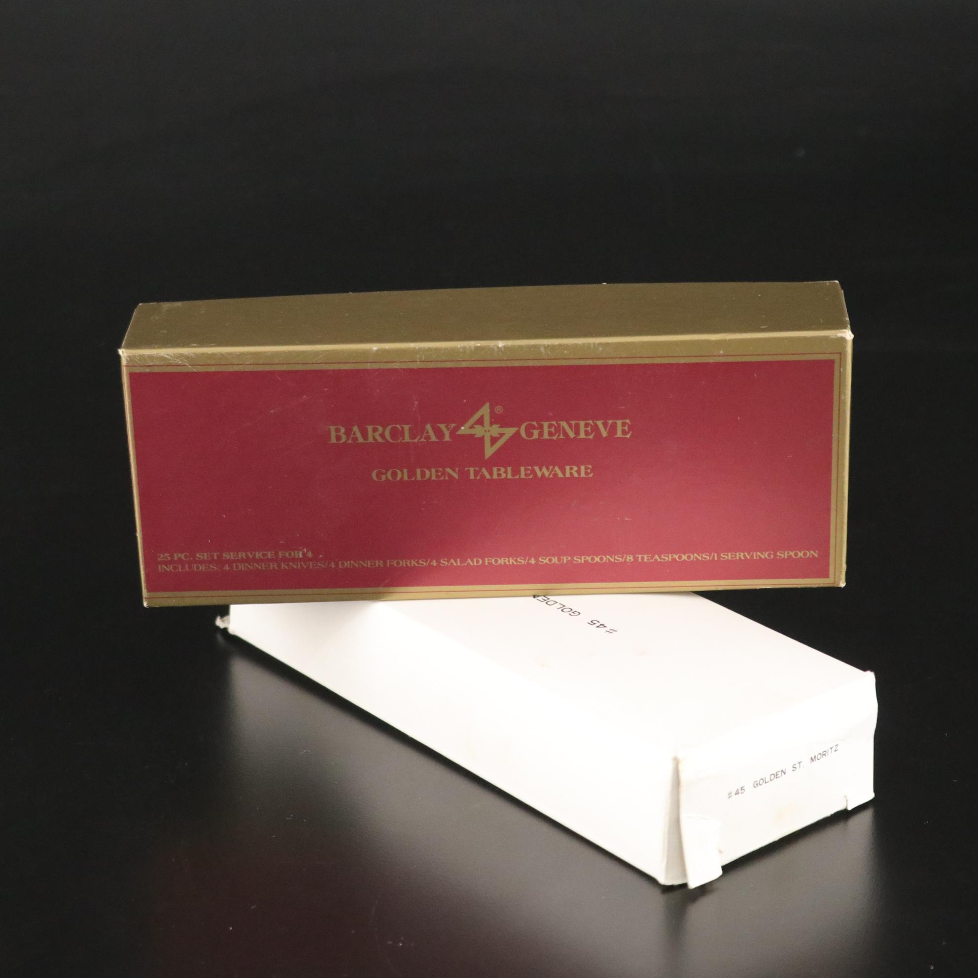 Barclay Geneve Golden Forks, Spoons & Butter Knives