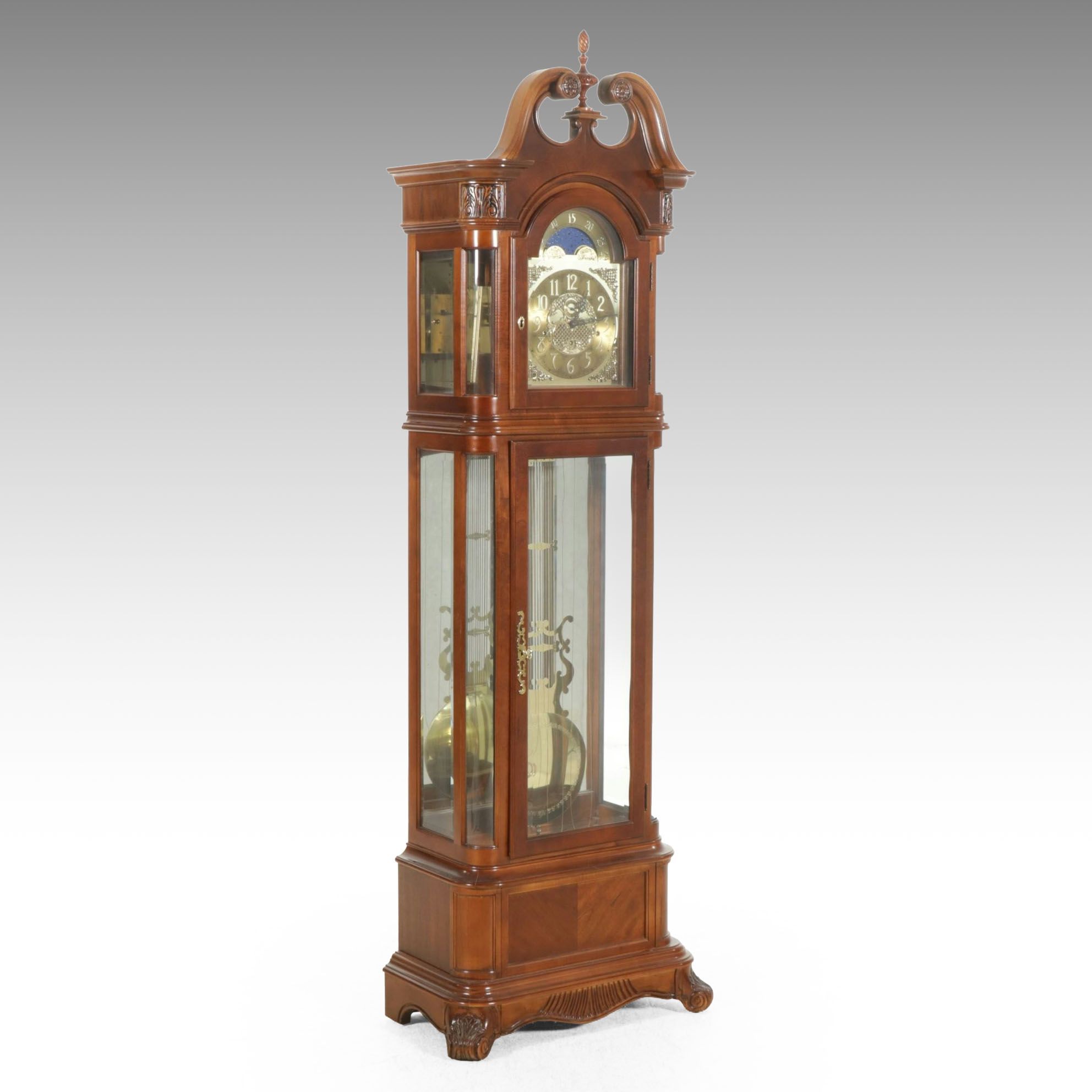 Ridgeway Federal Style Mahogany Cased Grandfather Clock