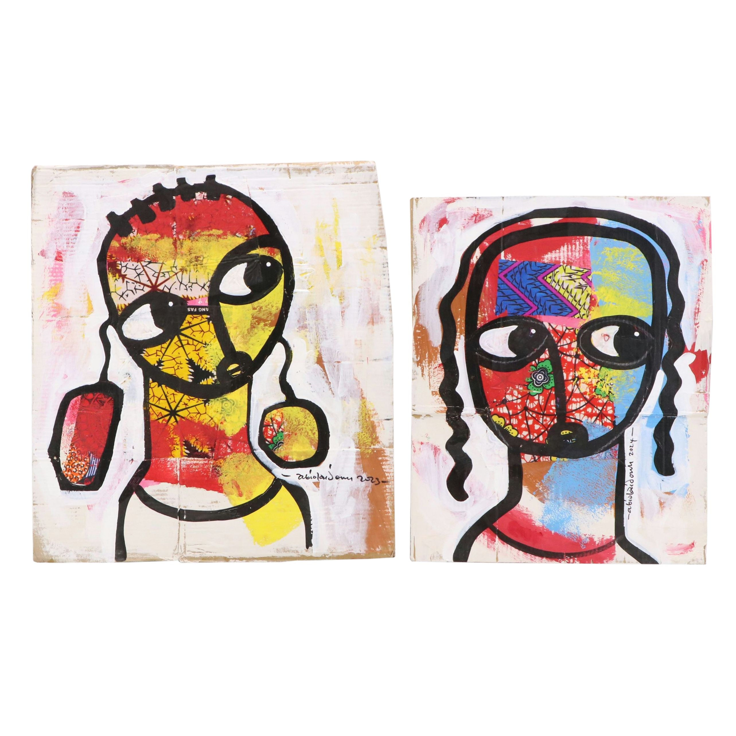 Abiola Idowu Acrylic Paintings "Yellow in Me" and More, 2023