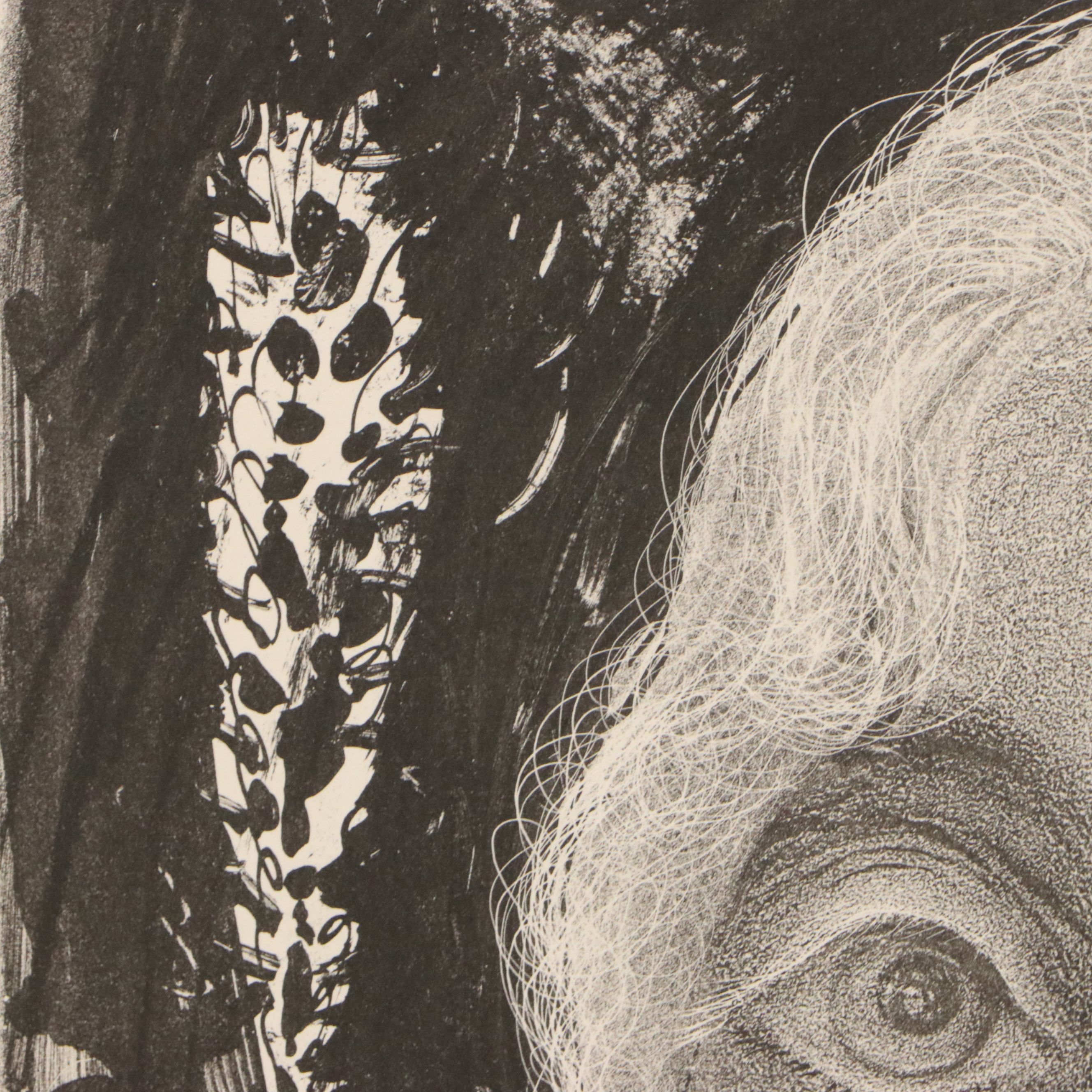 Maybelle Richardson Stamper Lithograph "Girl and Flowers"