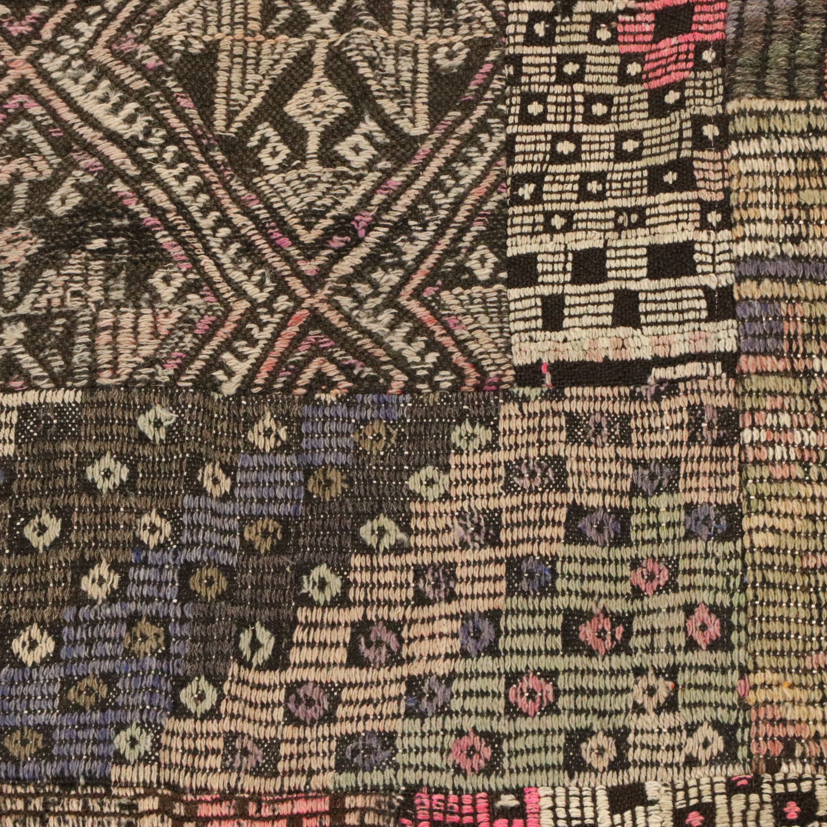 5'2 x 9'11 Handmade Turkish Patchwork Area Rug