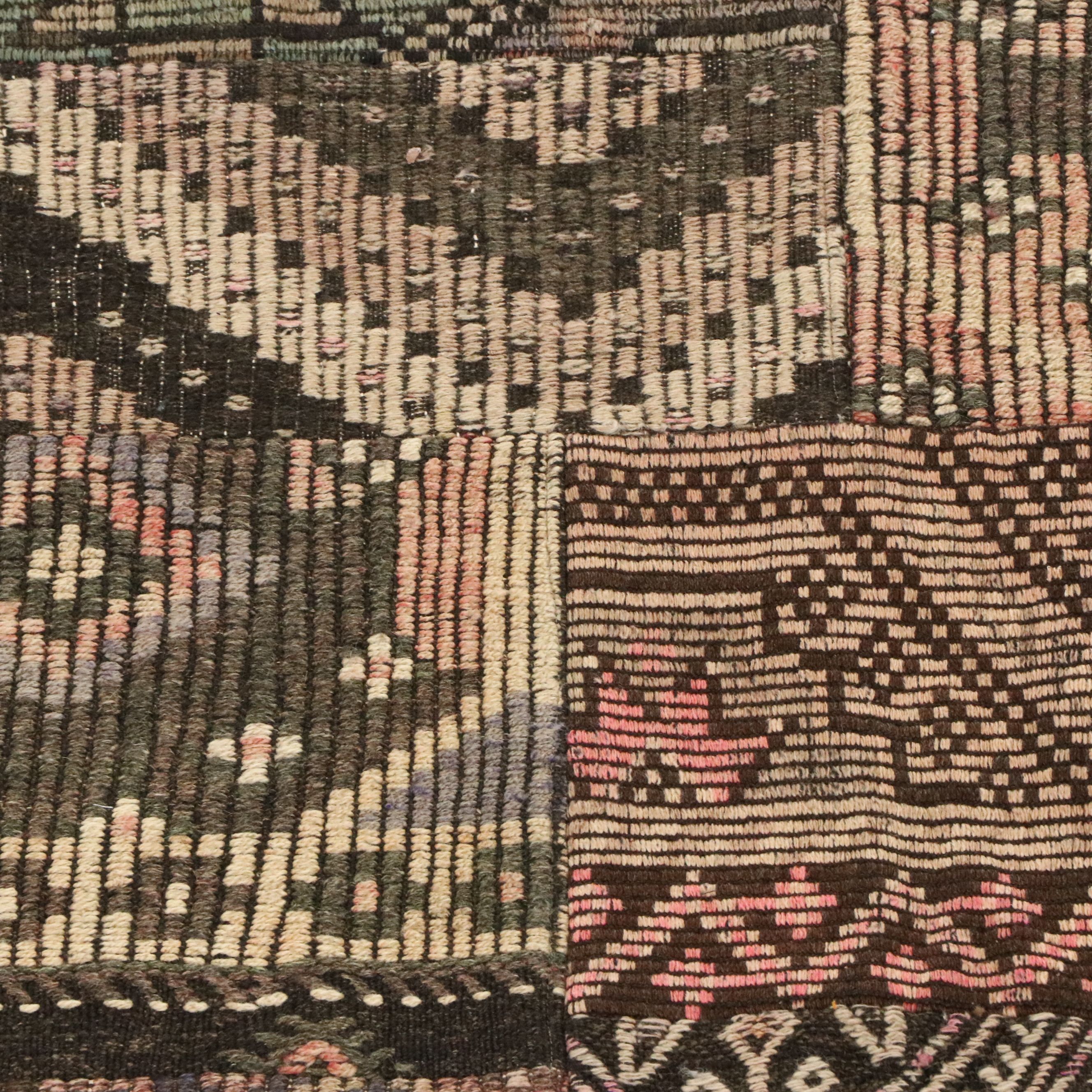 5'2 x 9'11 Handmade Turkish Patchwork Area Rug