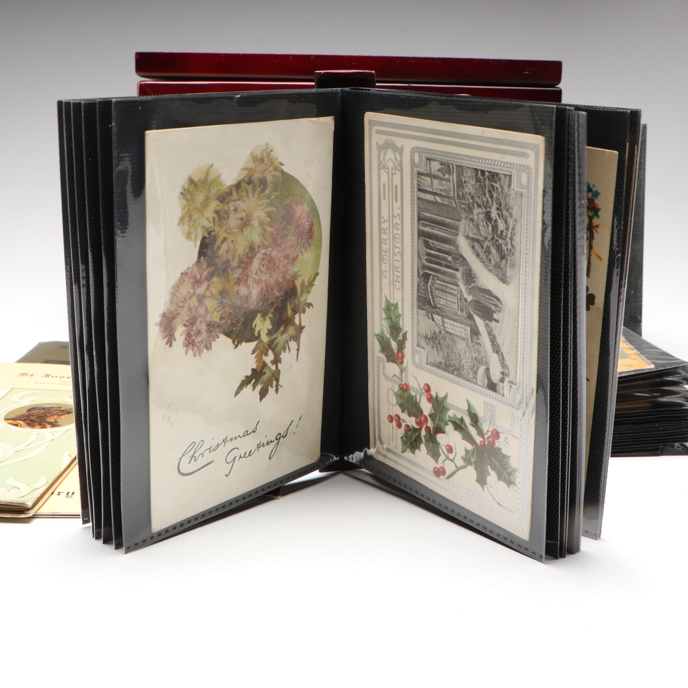 Antique Christmas, Valentine's and New Year Postcards and More Ephemera