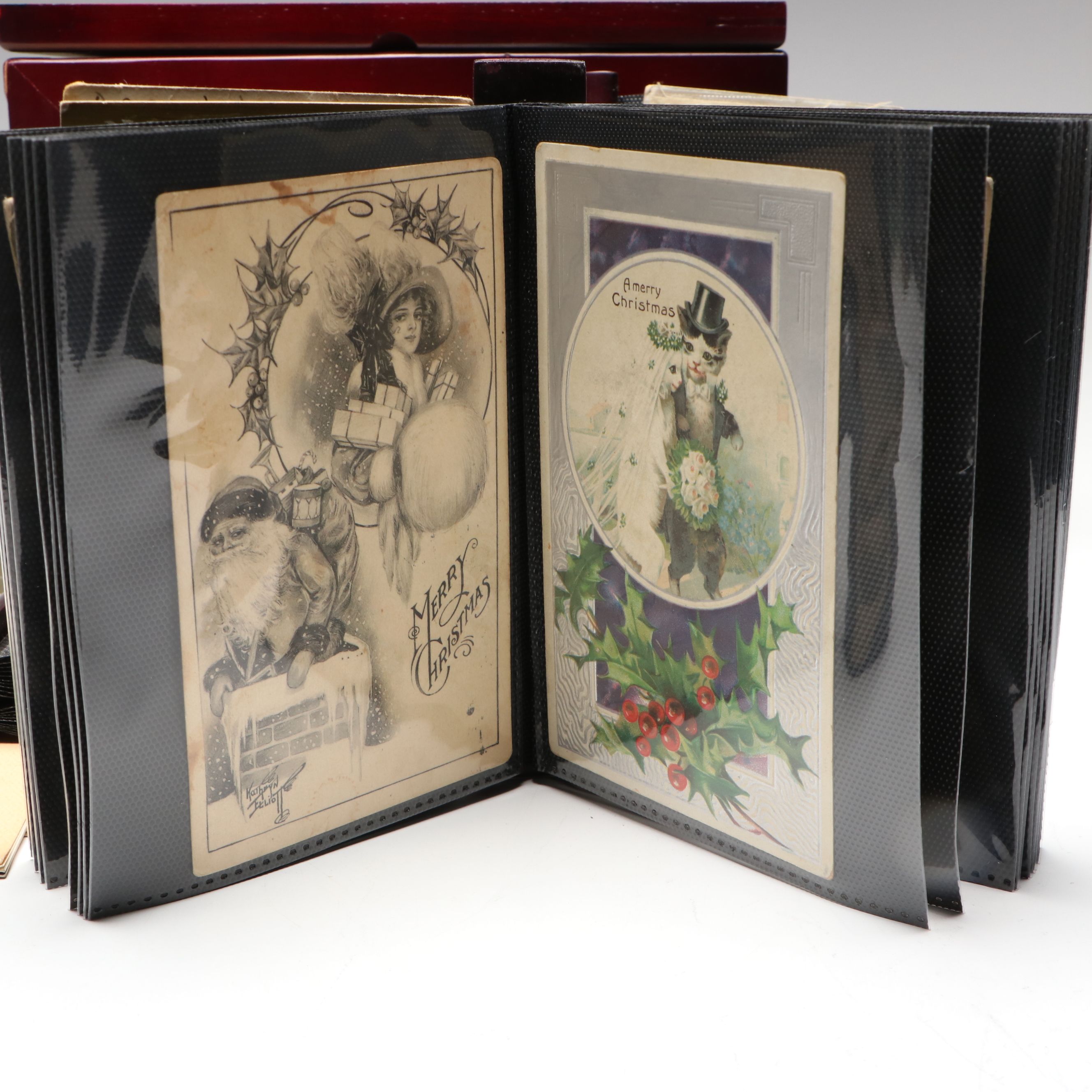 Antique Christmas, Valentine's and New Year Postcards and More Ephemera