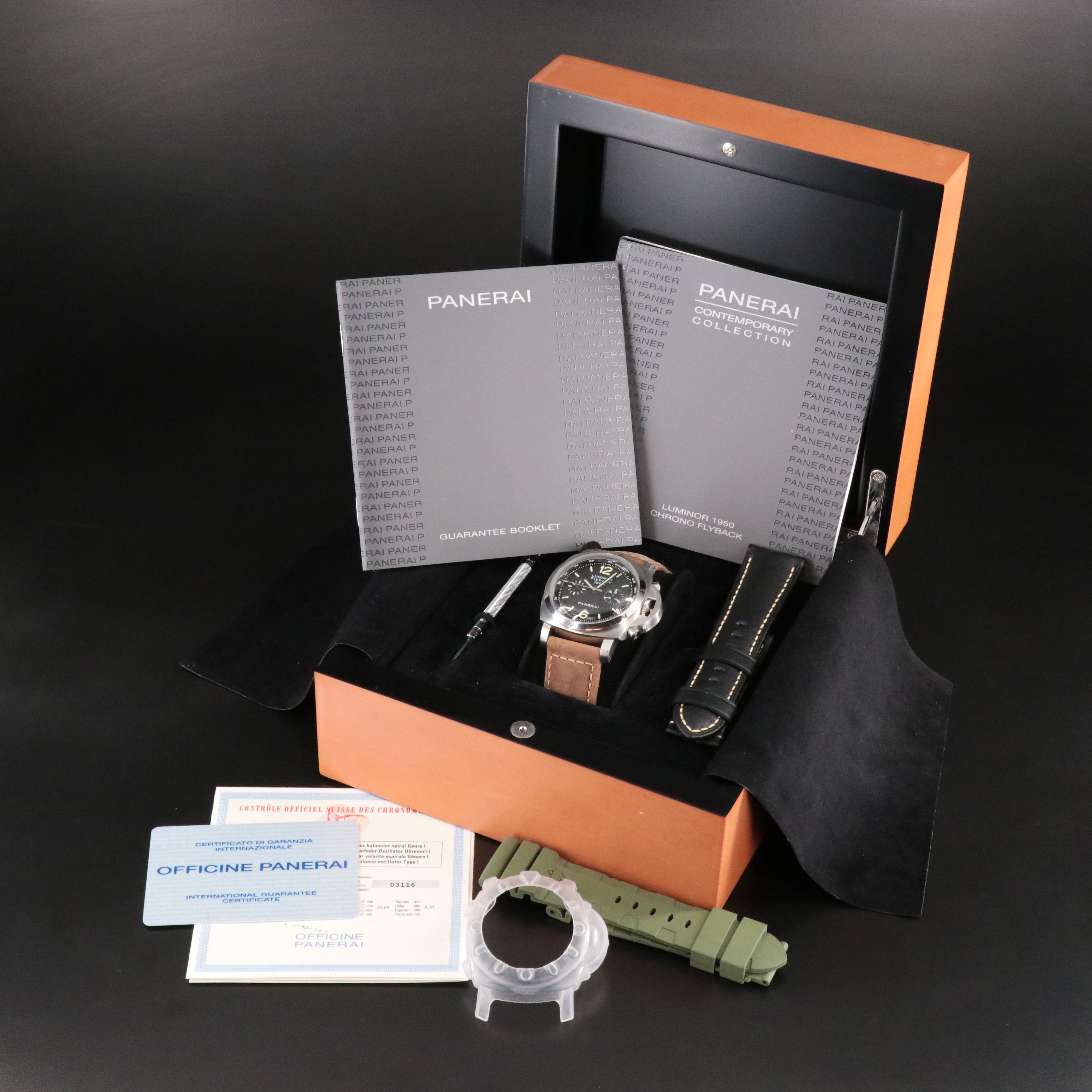 Panerai Luminor 1950 Flyback PAM00212 Chronograph Watch c.2008