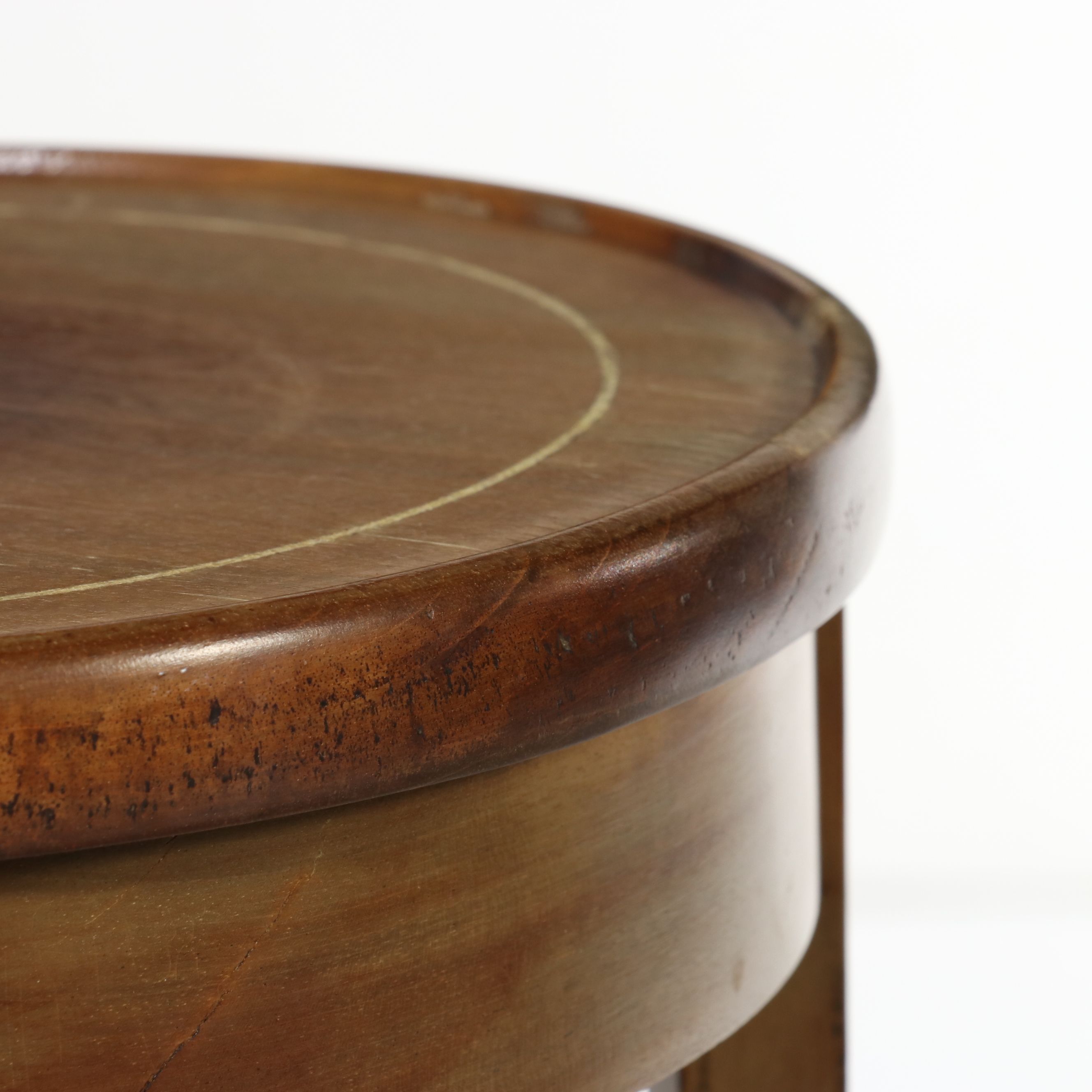 Federal Style Inlaid Mahogany Pedestal Plant Stand, Late 20th Century
