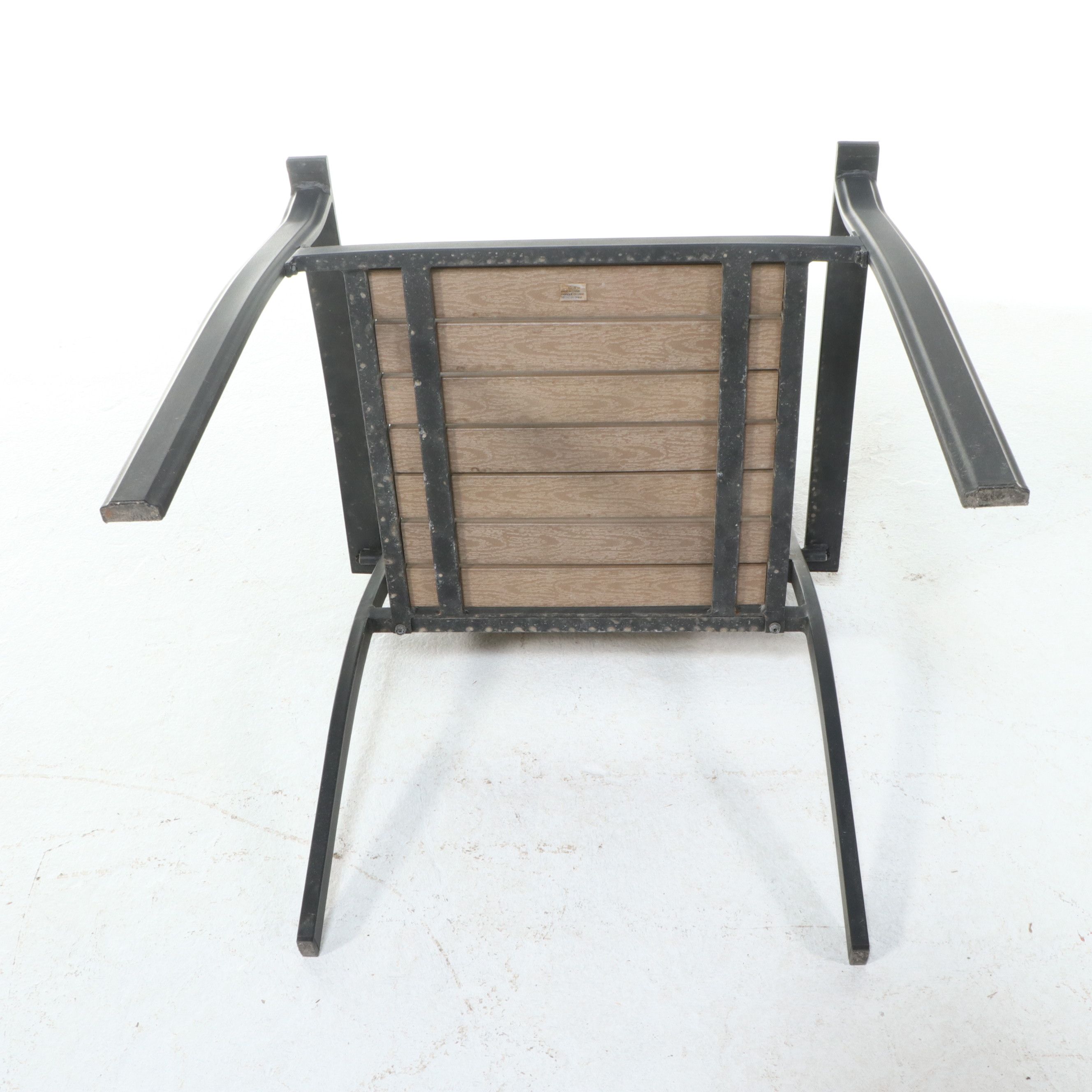 Pressed Aluminum Assembled Patio Armchairs, Side Table and Accent Table