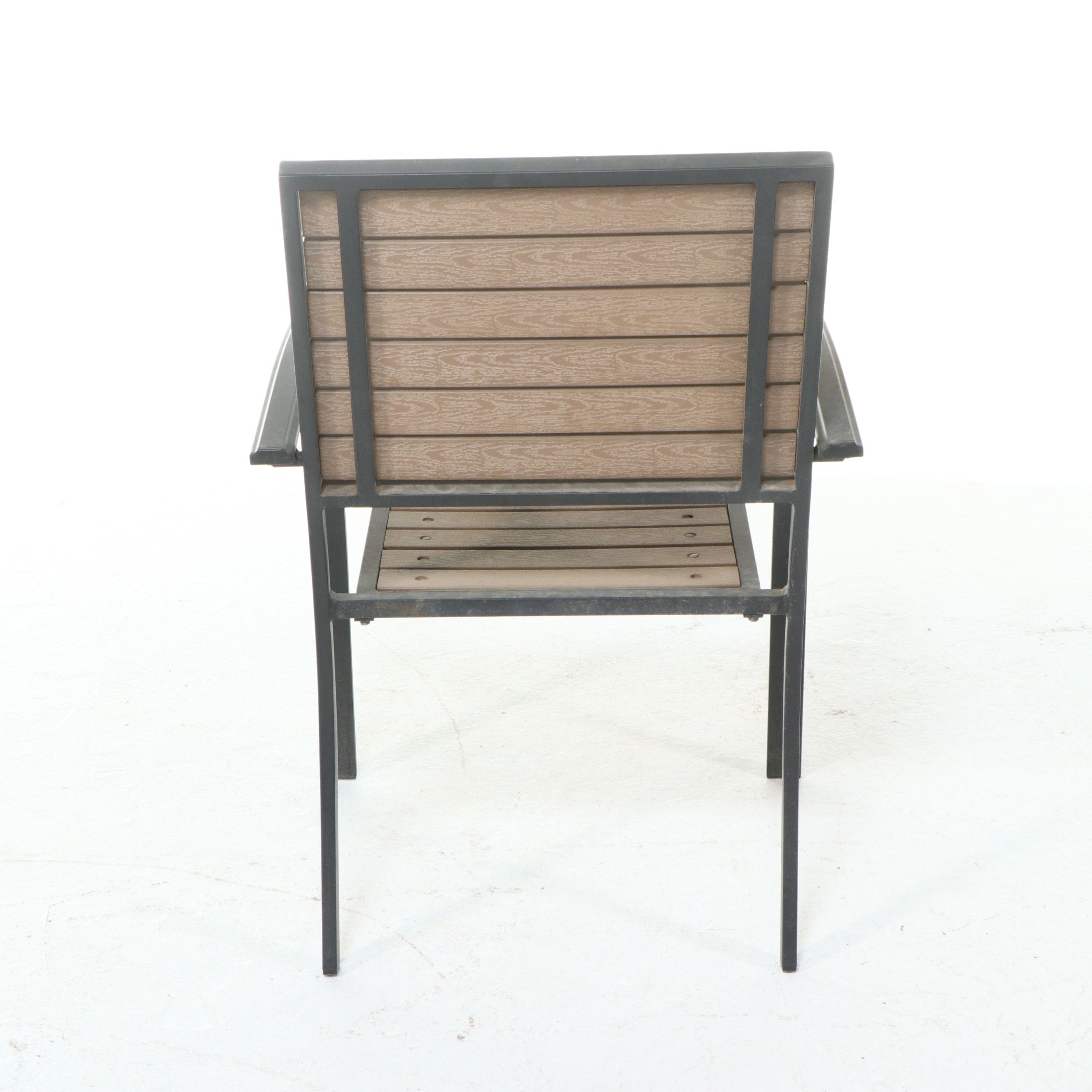 Pressed Aluminum Assembled Patio Armchairs, Side Table and Accent Table
