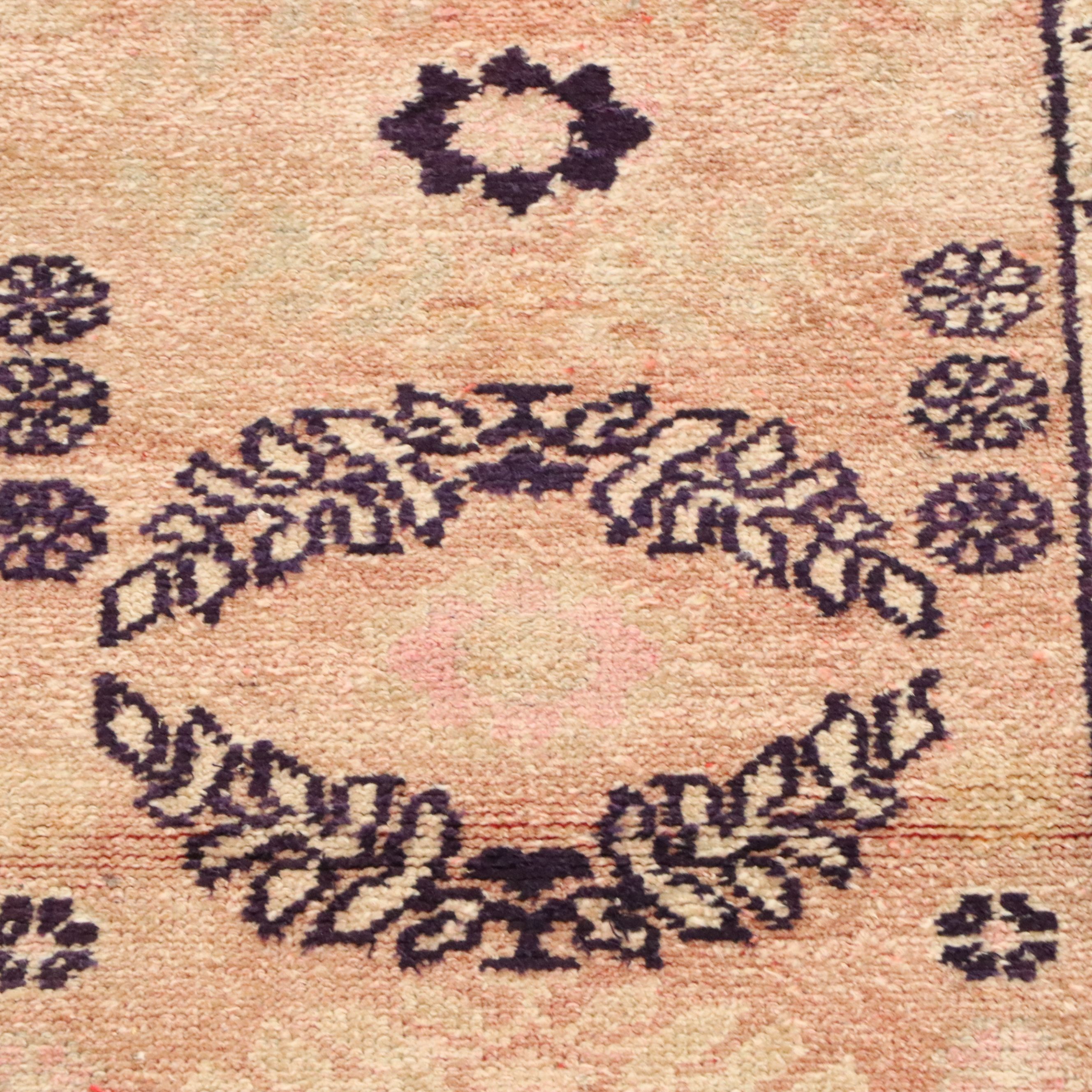 2'8 x 12'8 Hand-Knotted Turkish Oushak Carpet Runner