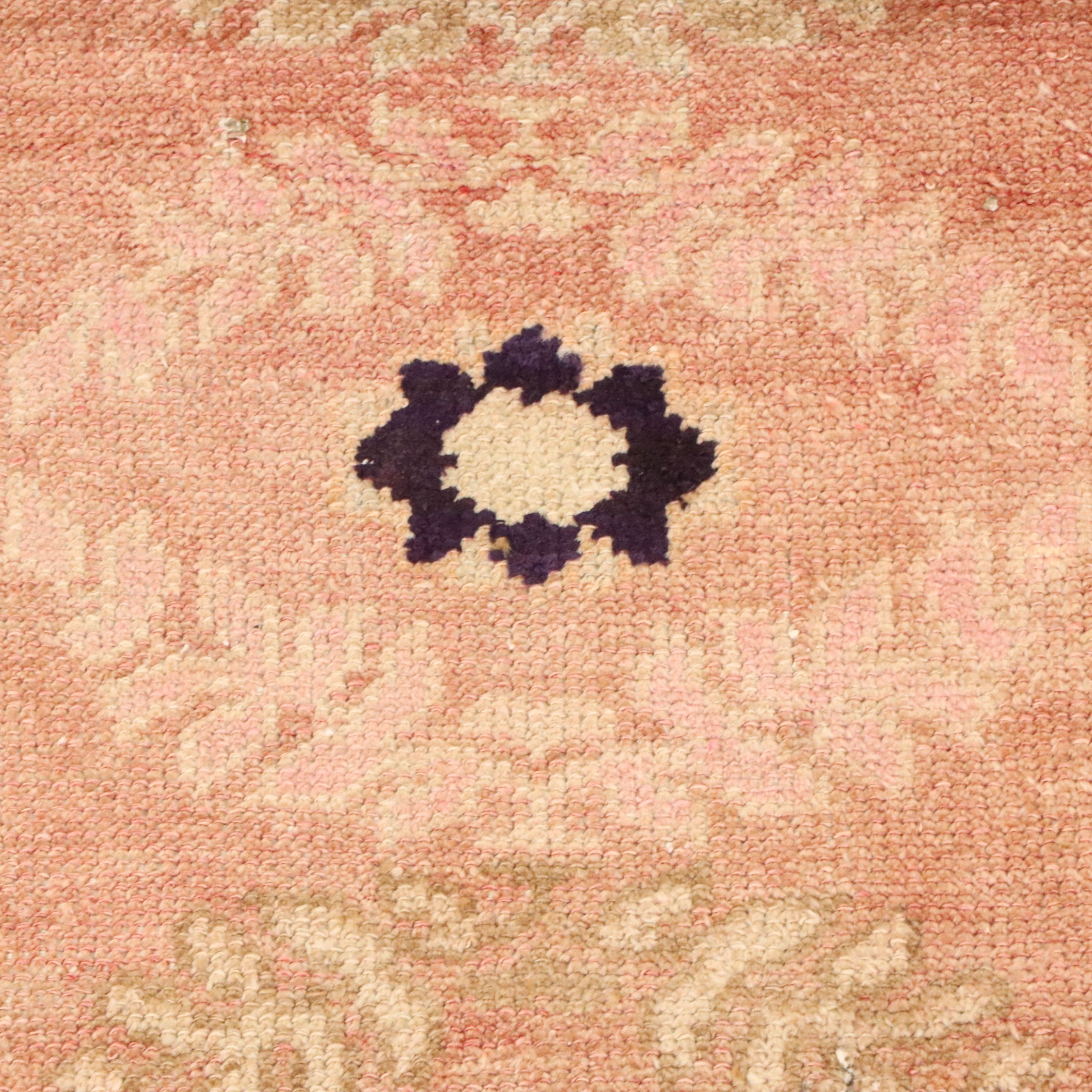 2'8 x 12'8 Hand-Knotted Turkish Oushak Carpet Runner