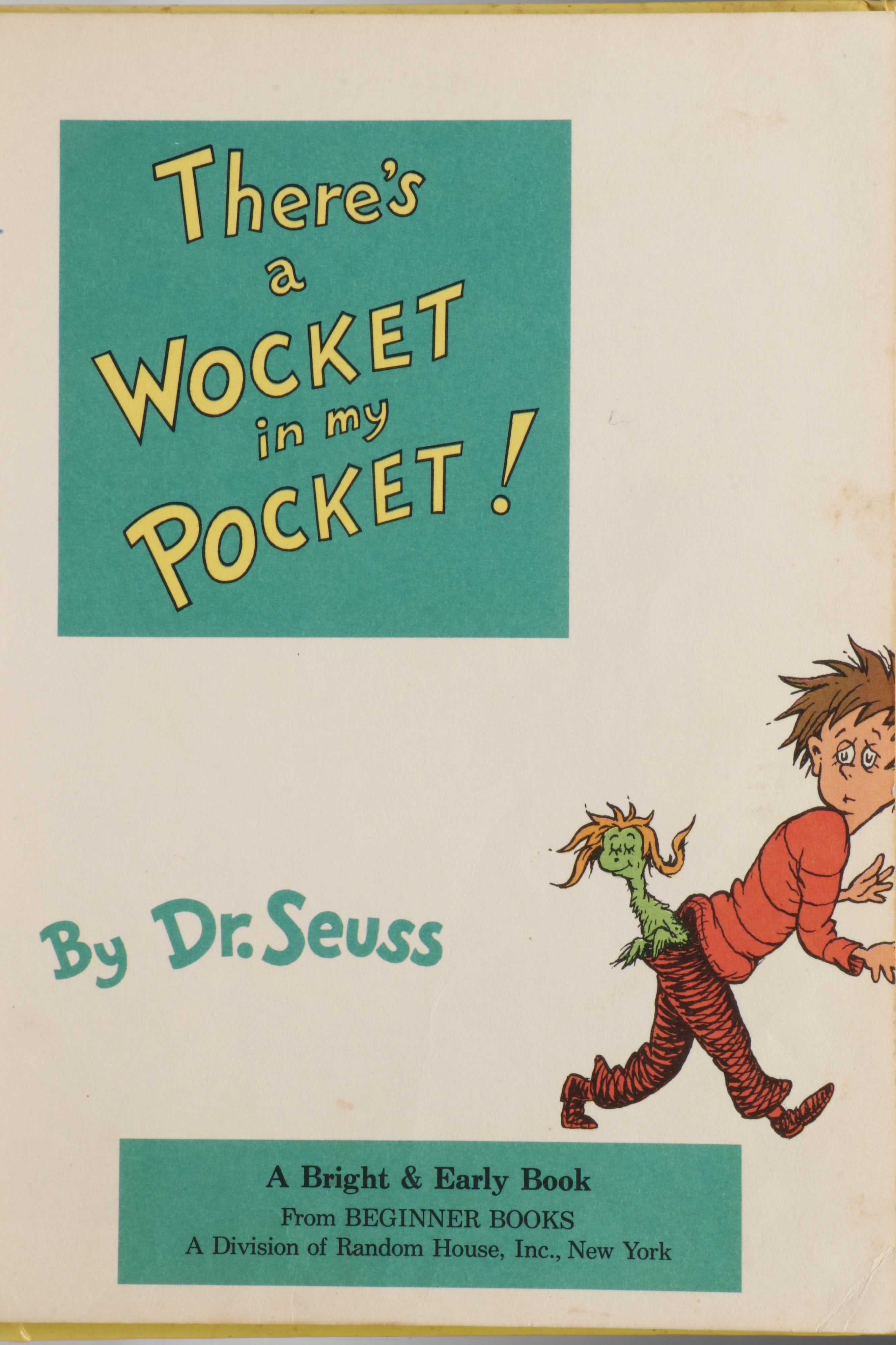 First Printing "There's a Wocket in My Pocket!" by Dr. Seuss, 1974