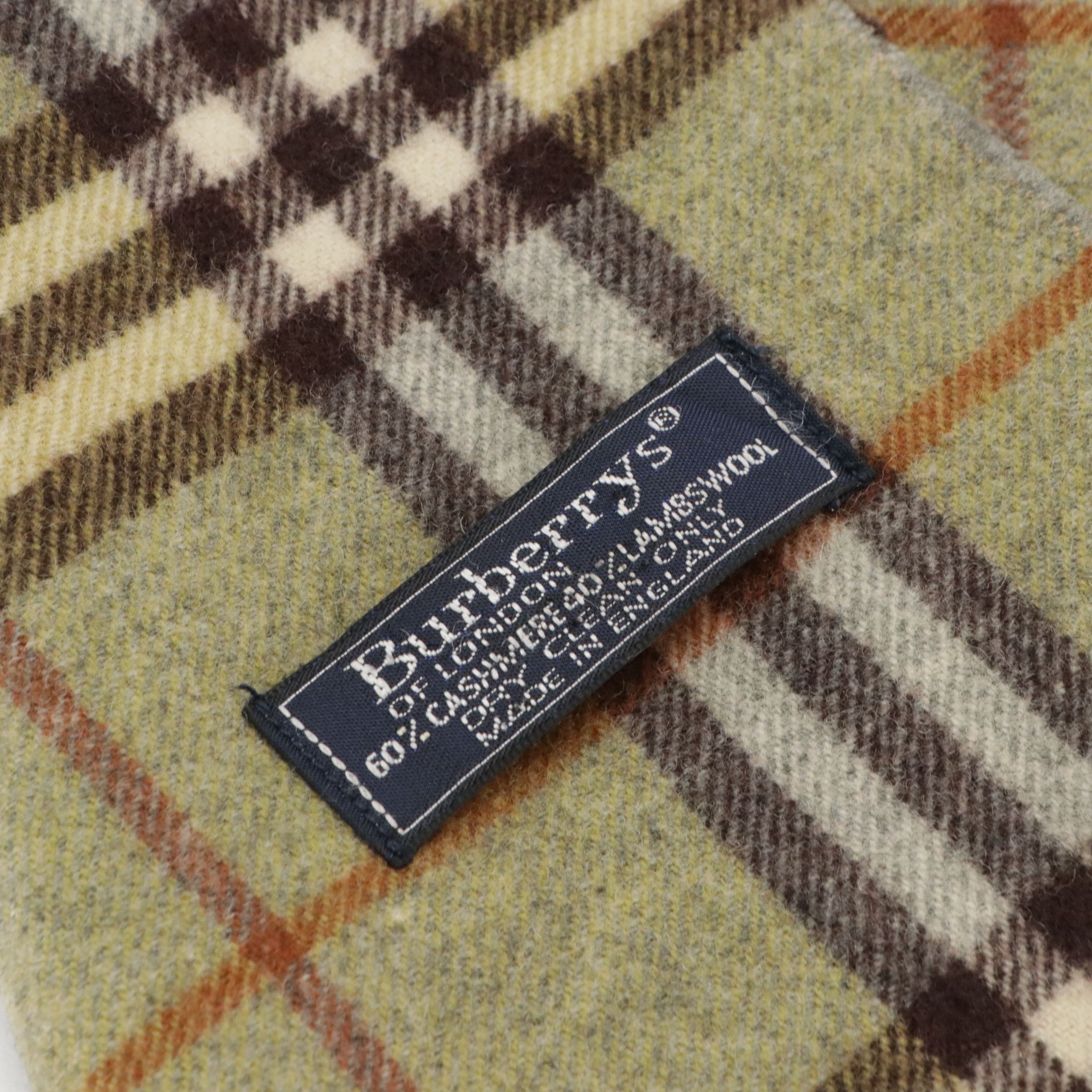 Burberrys Cashmere and Wool Blend Fringe Scarf