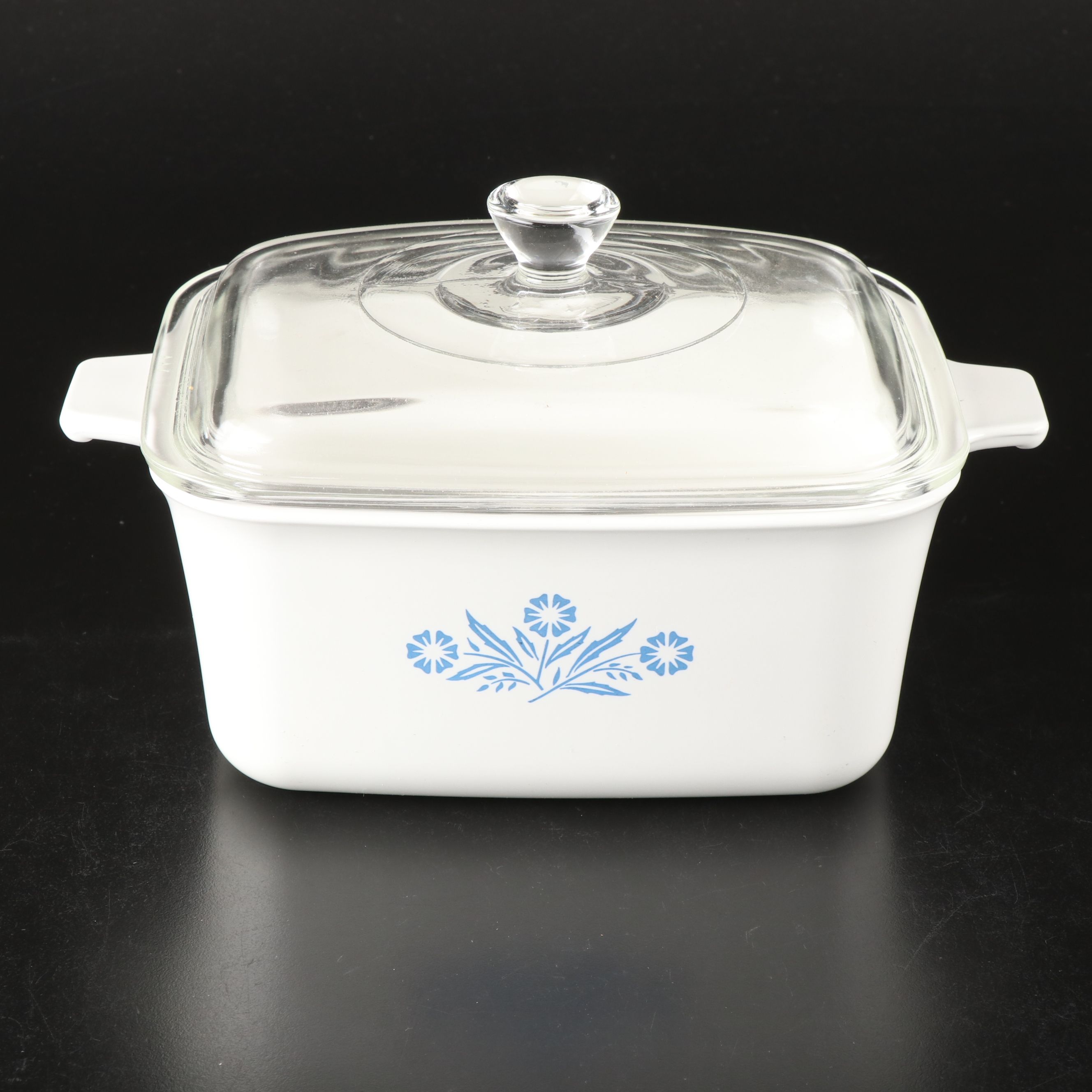 Corning Ware "Blue Cornflower" Pyroceram Casseroles and Detachable Pot Handles