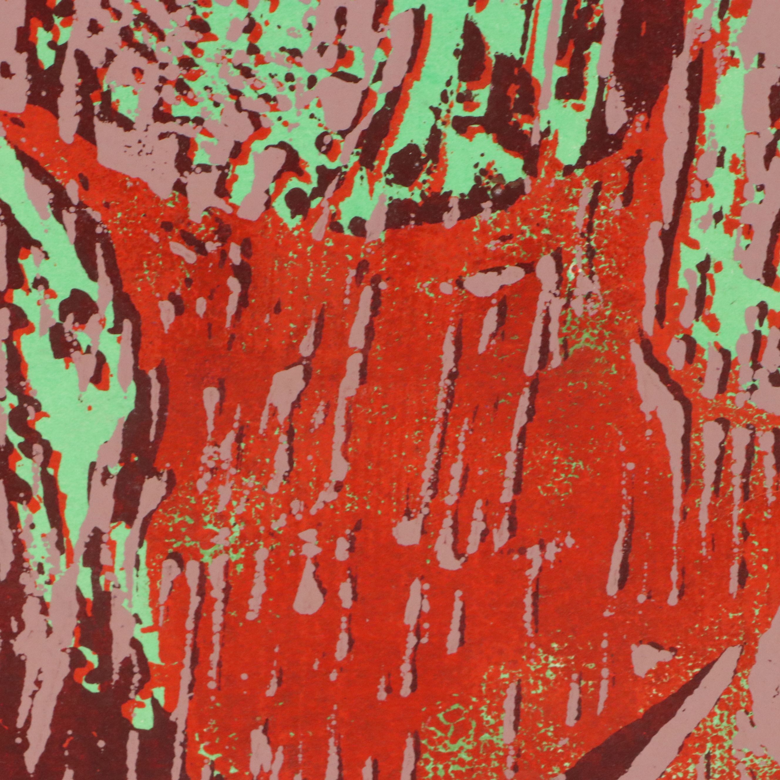 Gene Fenton Abstract Relief Print, Circa 1970