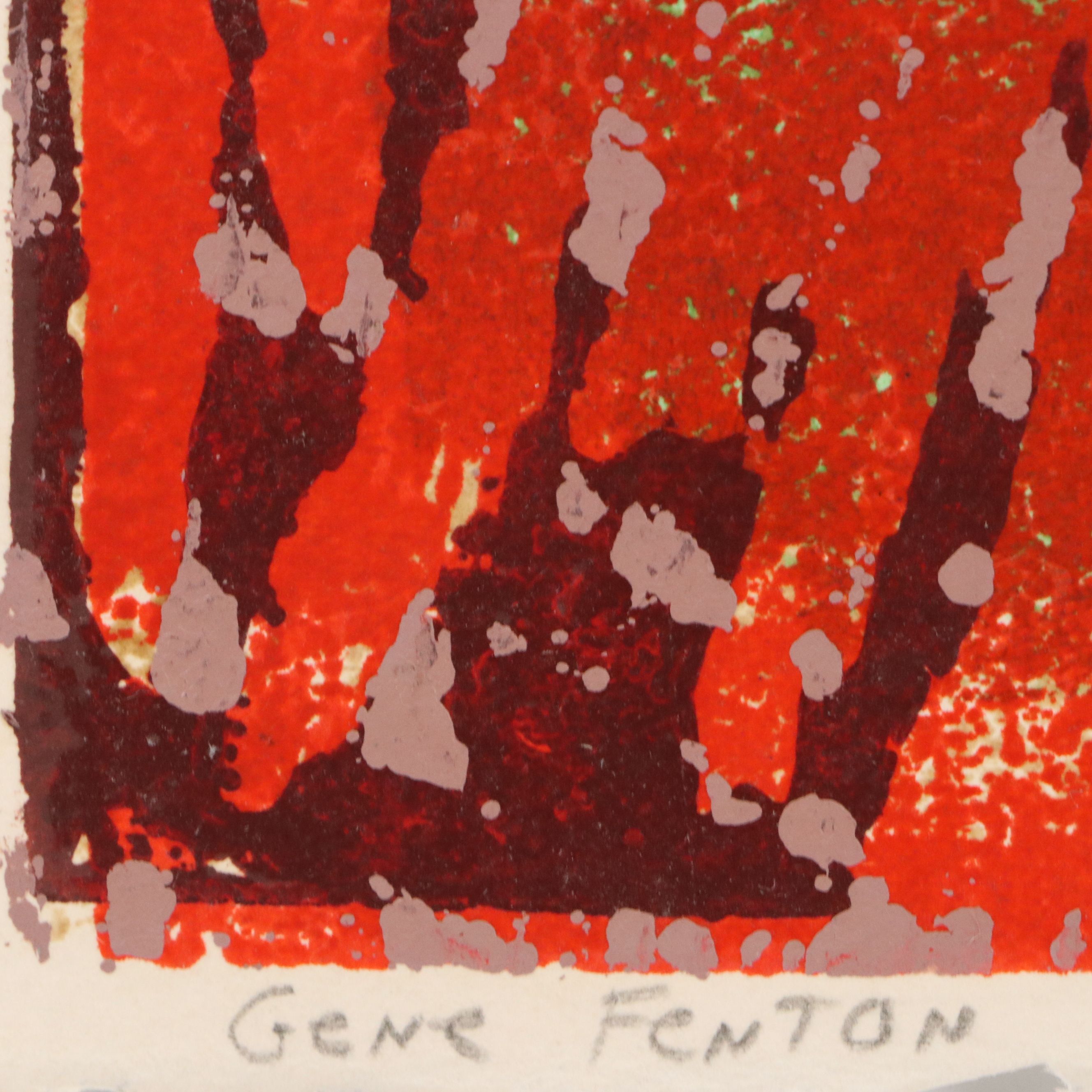 Gene Fenton Abstract Relief Print, Circa 1970