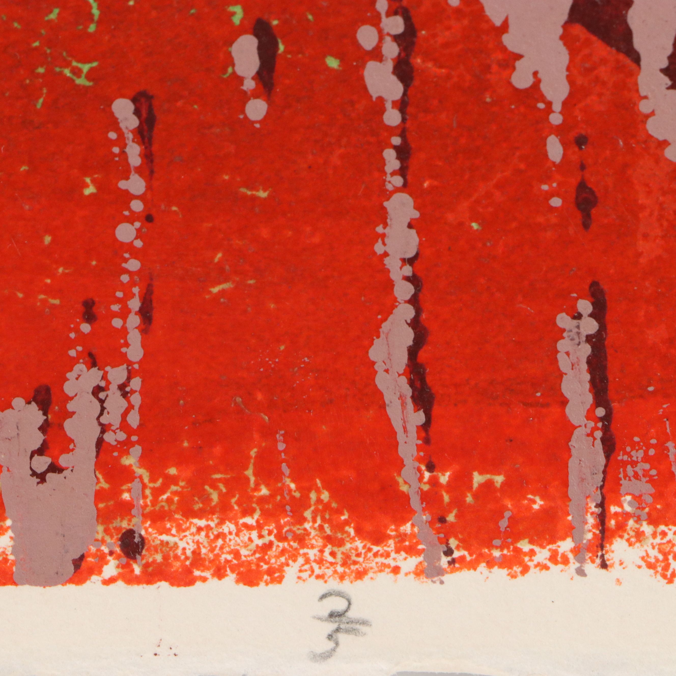 Gene Fenton Abstract Relief Print, Circa 1970